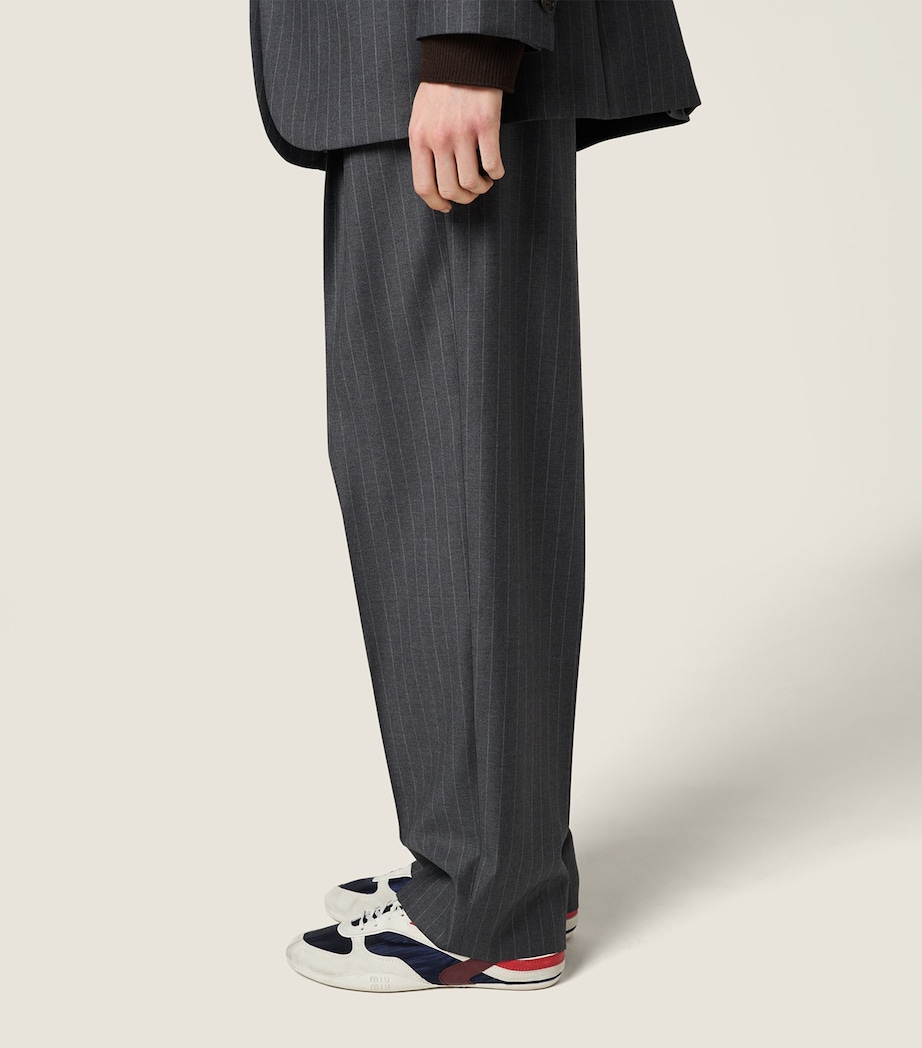 Wool Pinstripe Trousers F0480 Image 5