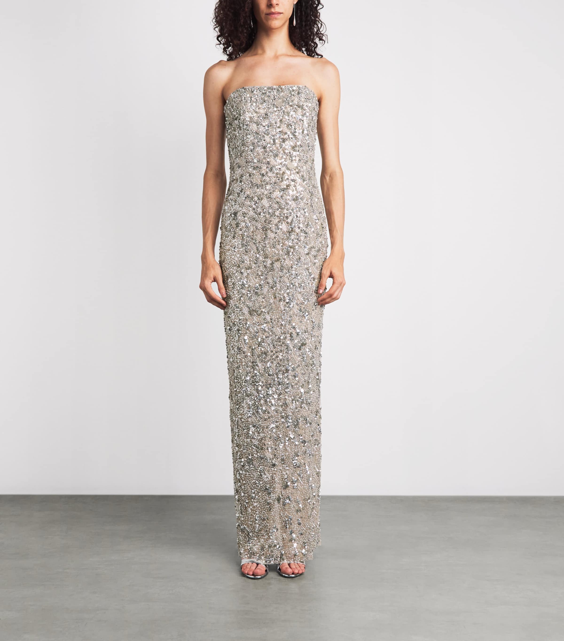 Jenny Packham Womens Embellished Sirocco Gown and Cape Moonstone Image 5