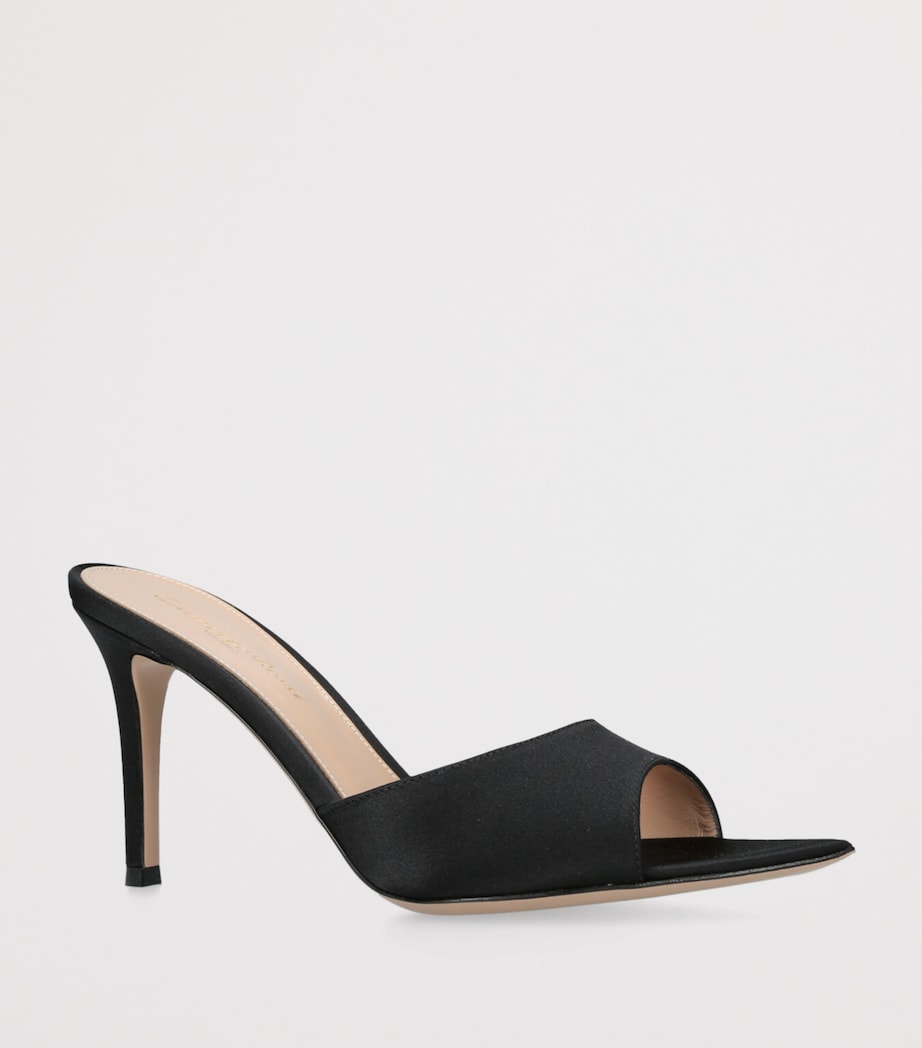 Satin Elle Mules 85 BLACK Image 3