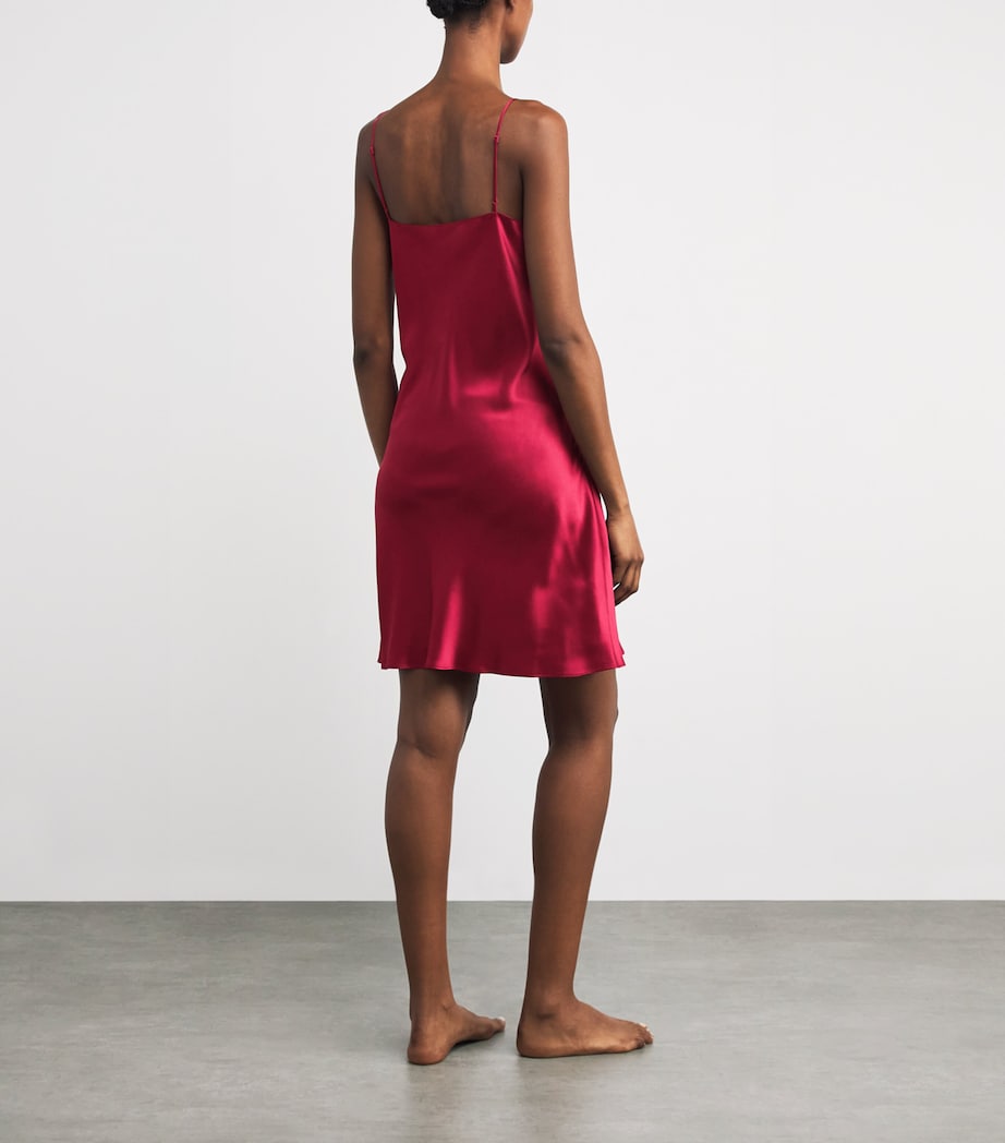 Silk Venus Slip Nightdress RUSSET Image 3