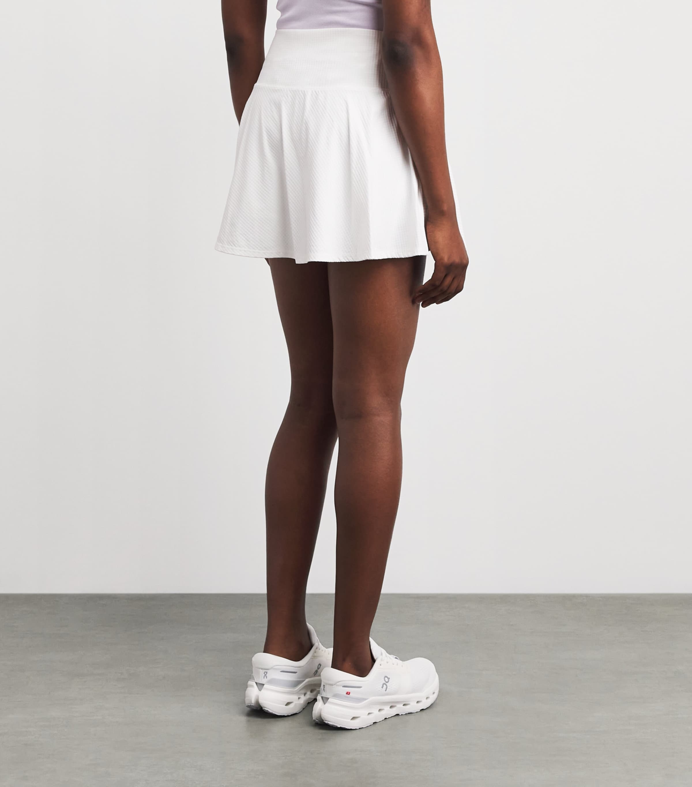 VUORI Womens Baseline Gingham Skirt White Image 5