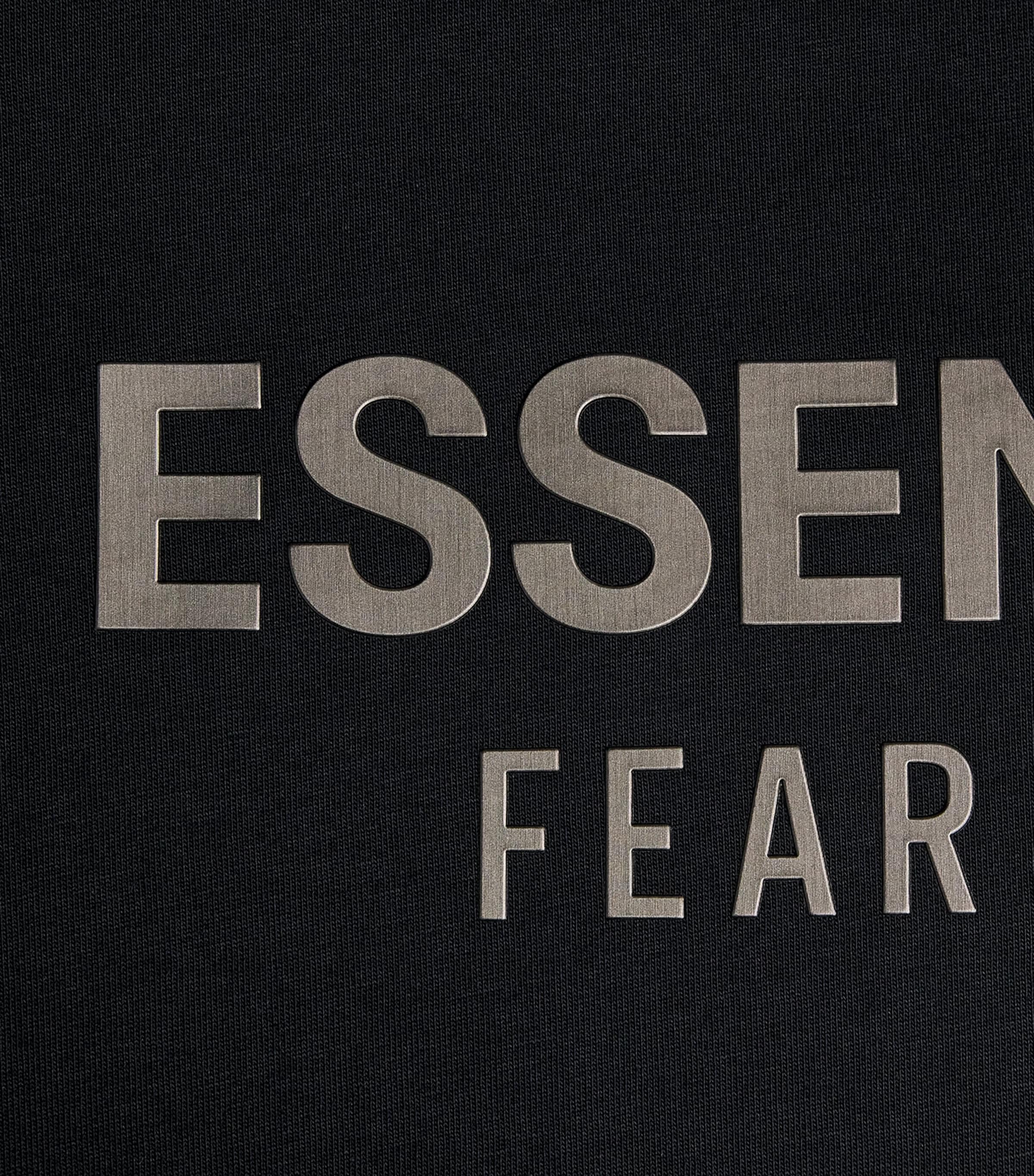 FEAR OF GOD ESSENTIALS Mens Cotton Logo Oversized T-Shirt Jet Black Image 5