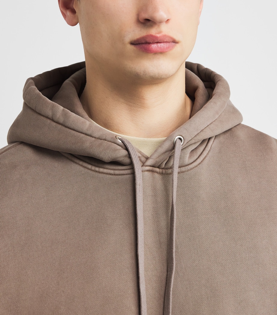 Cotton Fleece Relaxed Hoodie TRUFFLE Image 6