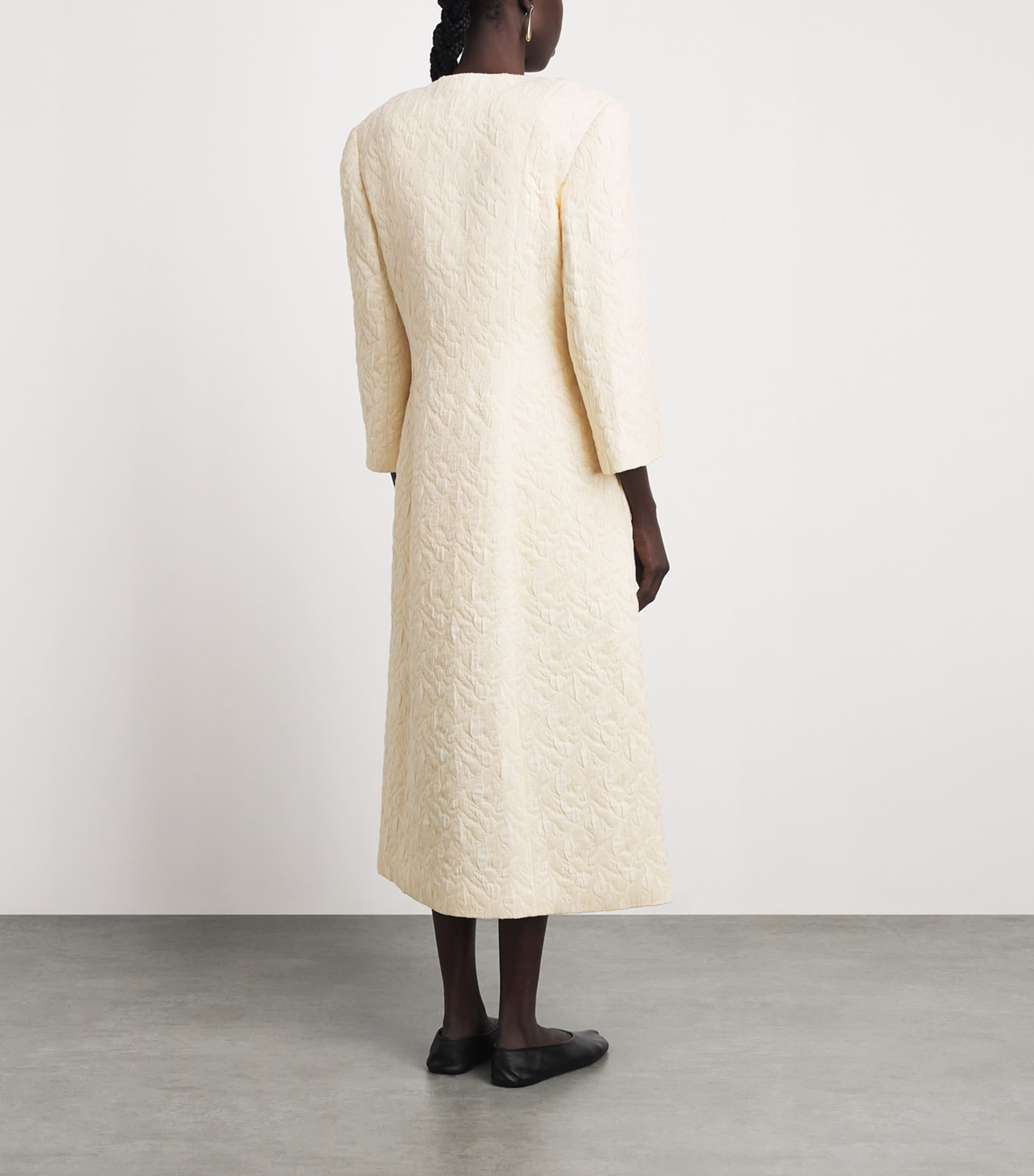 CAMILLA AND MARC Womens Cloqué Gracia Coat Mcrm Cream Image 5