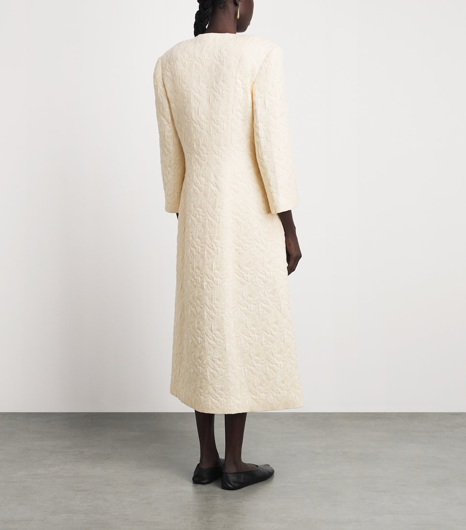 CAMILLA AND MARC Womens Cloqué Gracia Coat Mcrm Cream Image 5