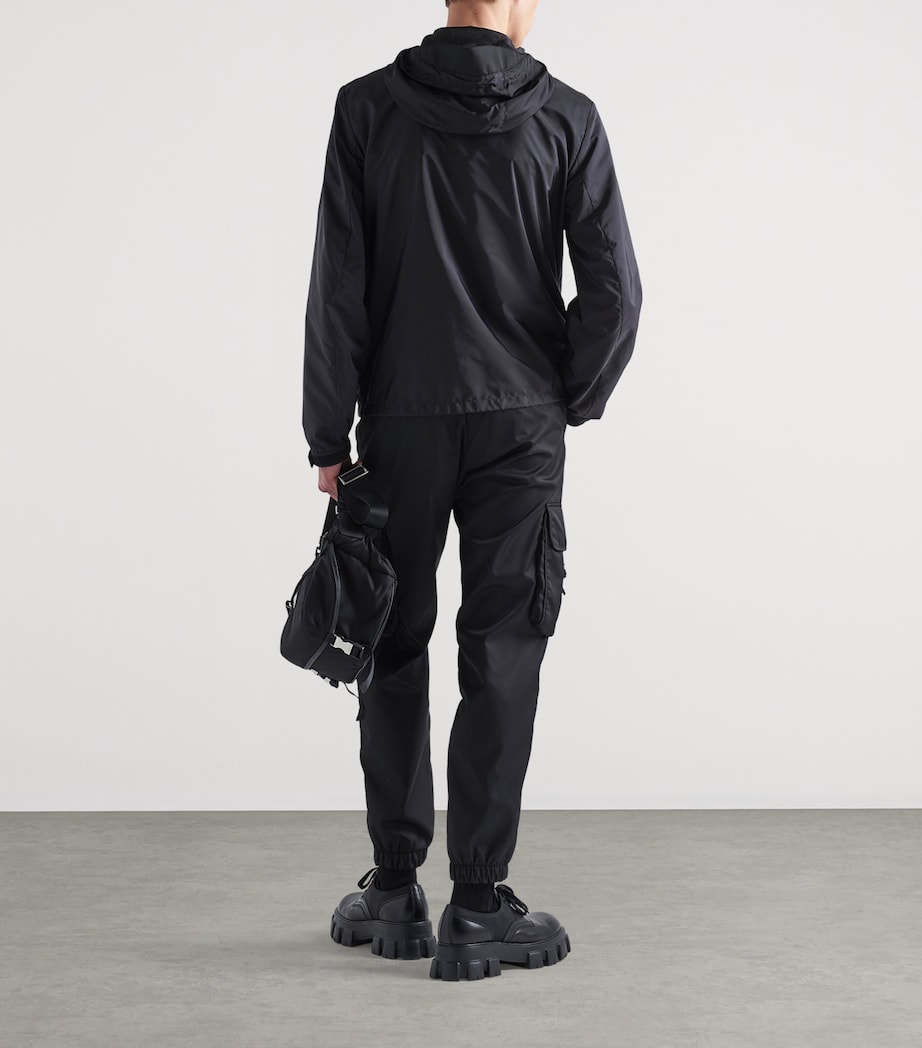 Prada Mens Re-Nylon Hooded Jacket Black Image 4