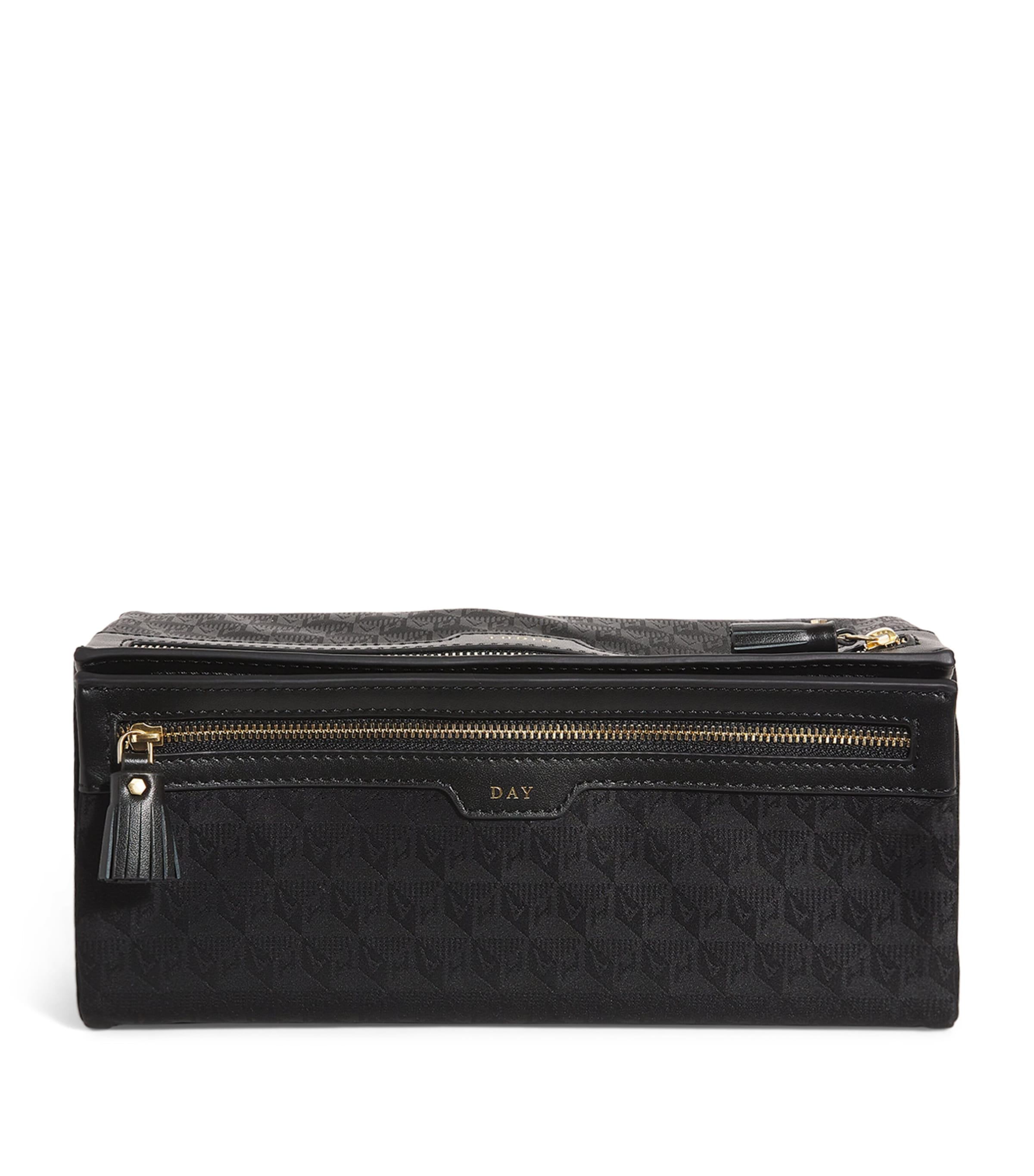 Anya Hindmarch Jacquard Night And Day Pouch In Gray