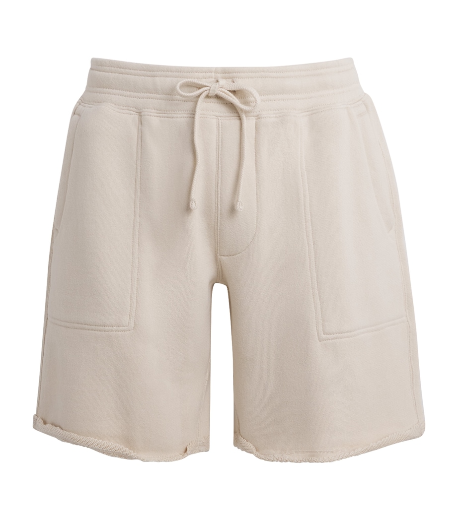 PAIGE Mens Cotton Ruiz Sweatshorts Washed Vanilla Bean Image 1