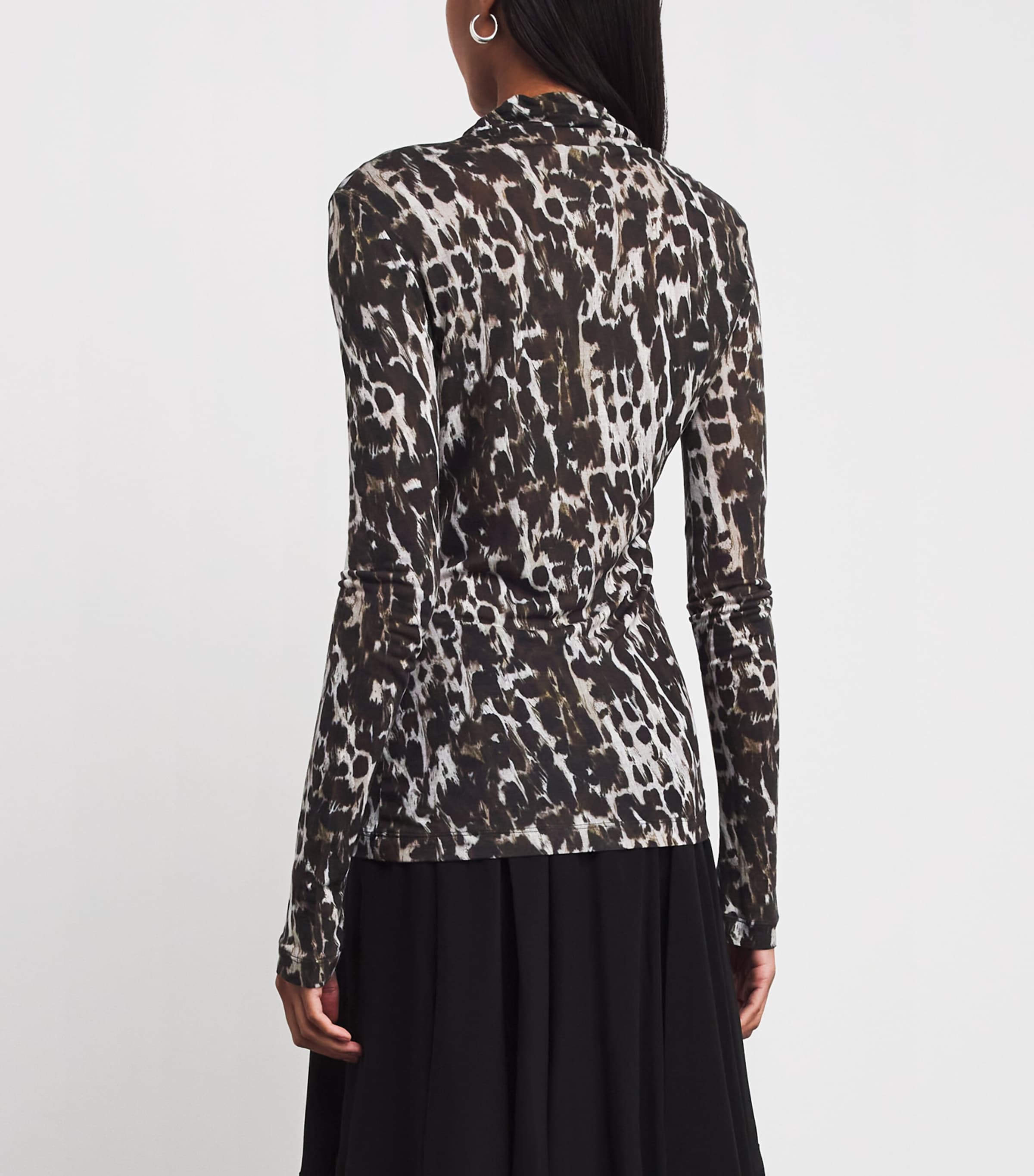Leopard Print Plumage Top CHC PLUMGE PRNT D80 Image 4