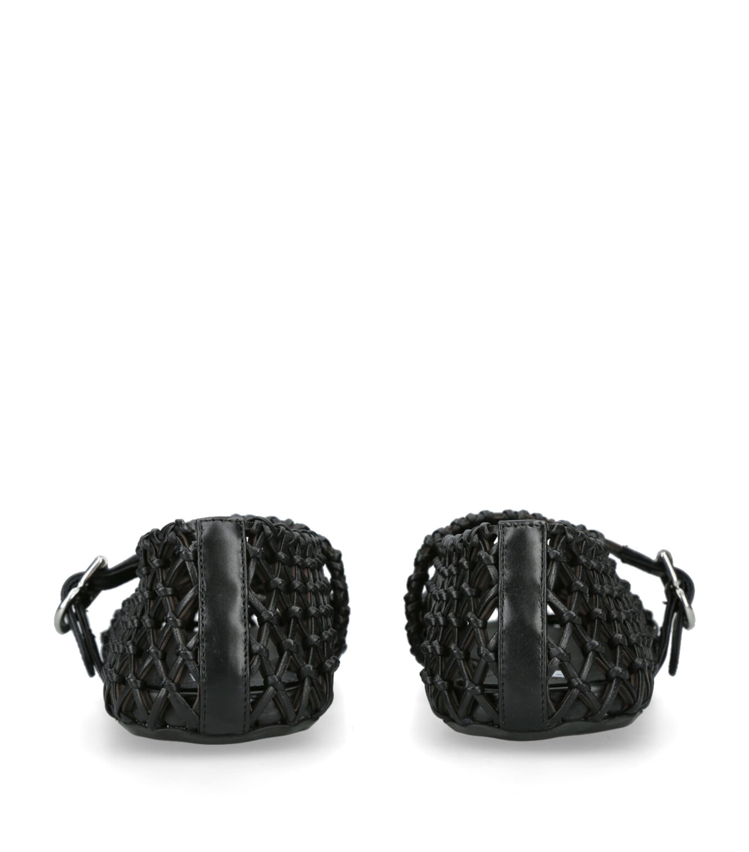 Alaïa Leather Vienne Ballet Flat Black Image 2