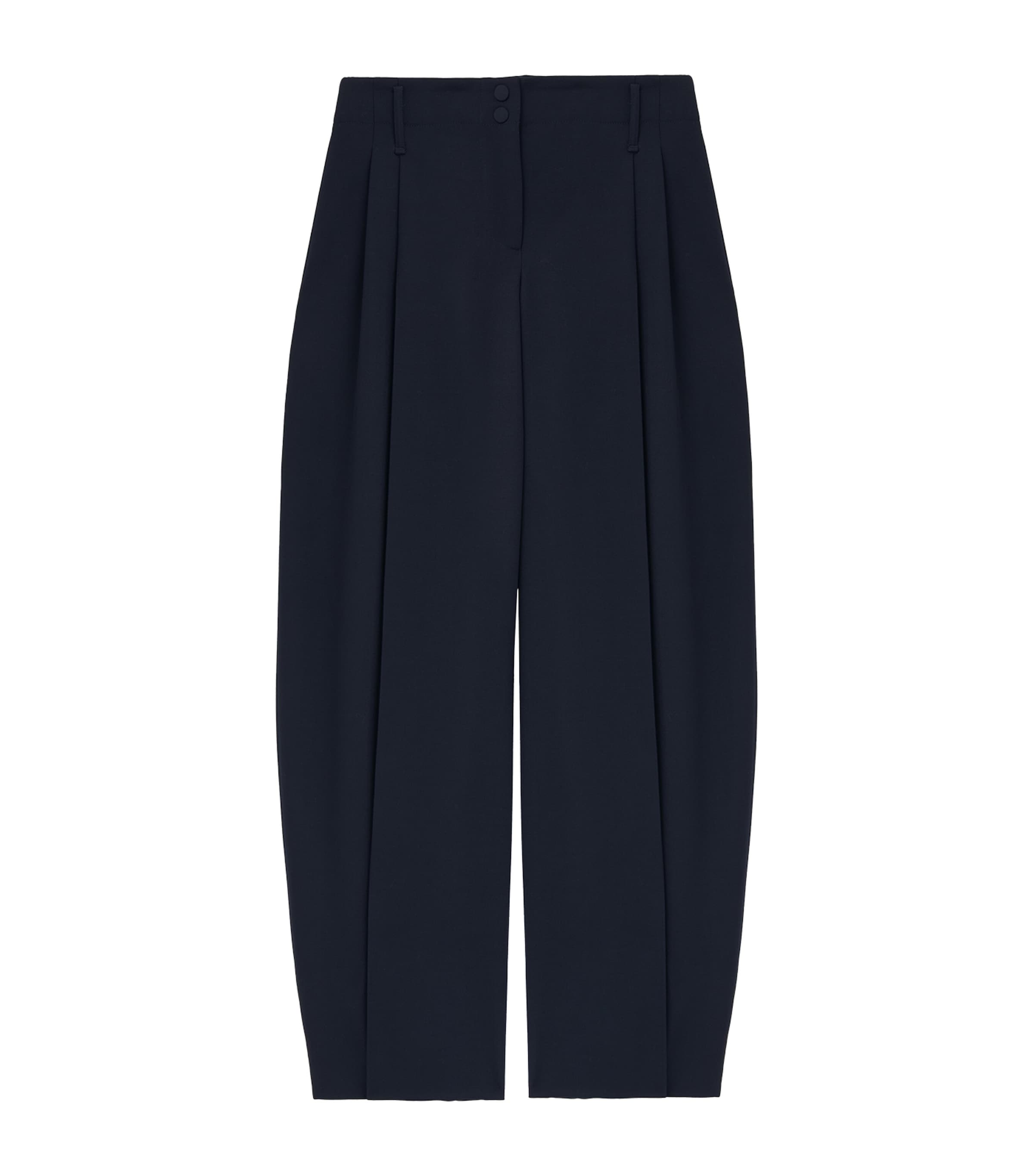 Alexander Mcqueen Wool Wide-leg Tailored Trousers In Blue