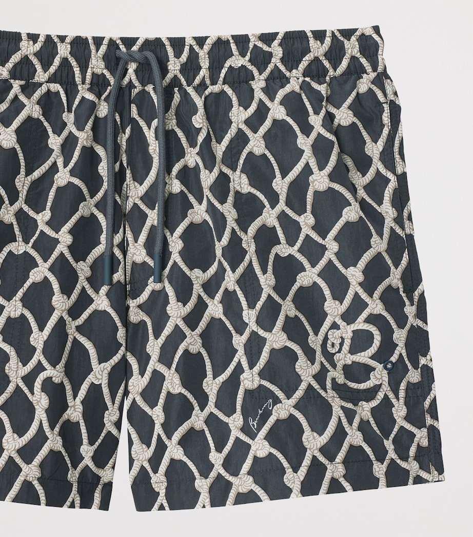 Knot Print Swim Shorts MAGNET IP PATTERN Image 5