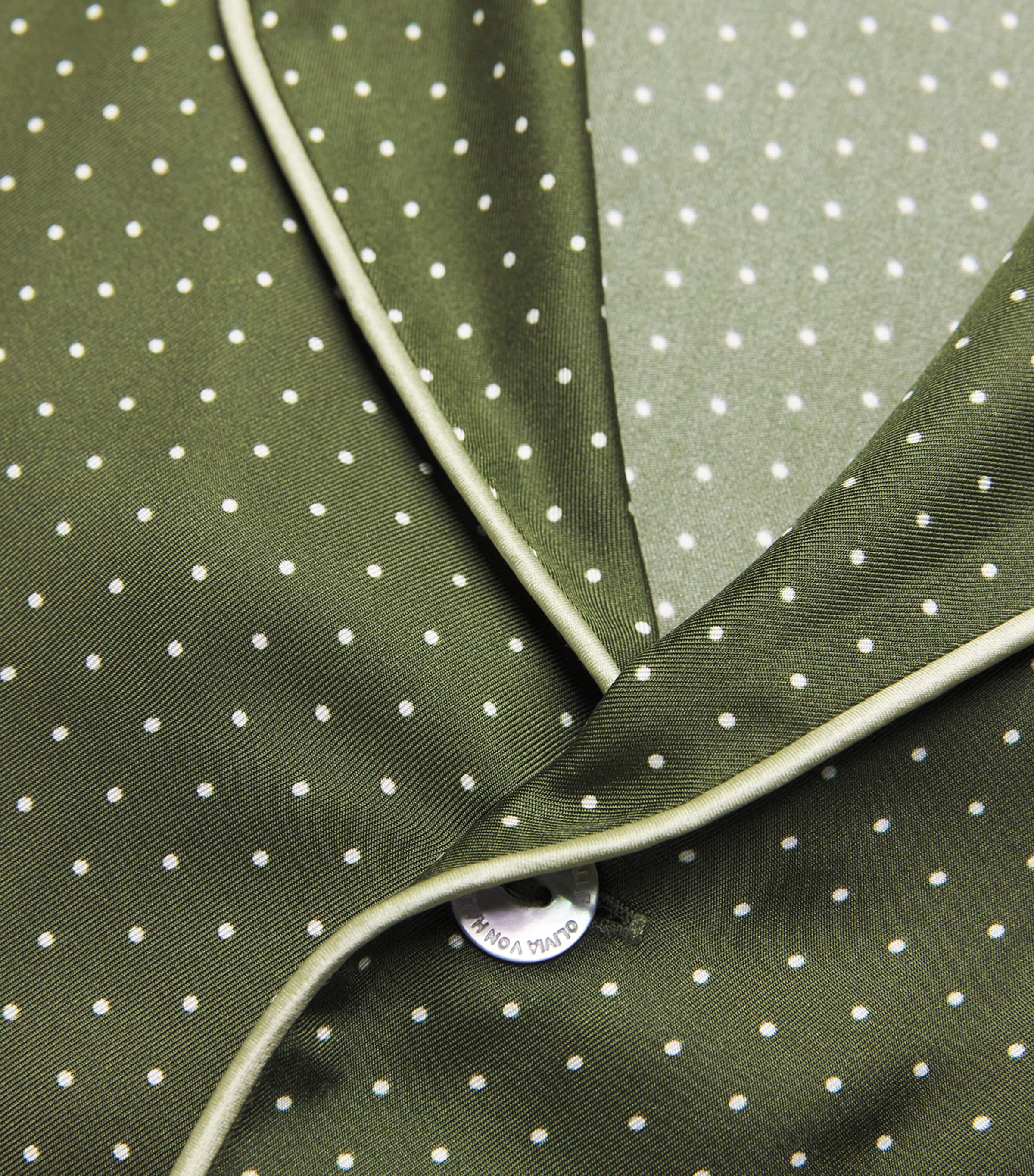 Olivia von Halle Mens Silk Twill Polka Dot Laurent Pyjama Set Dorian Image 6