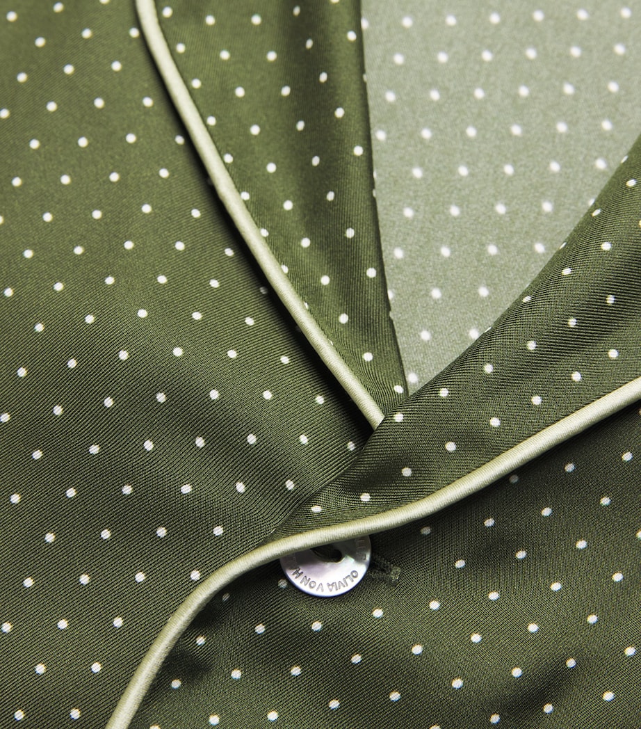 Olivia von Halle Mens Silk Twill Polka Dot Laurent Pyjama Set Dorian Image 6