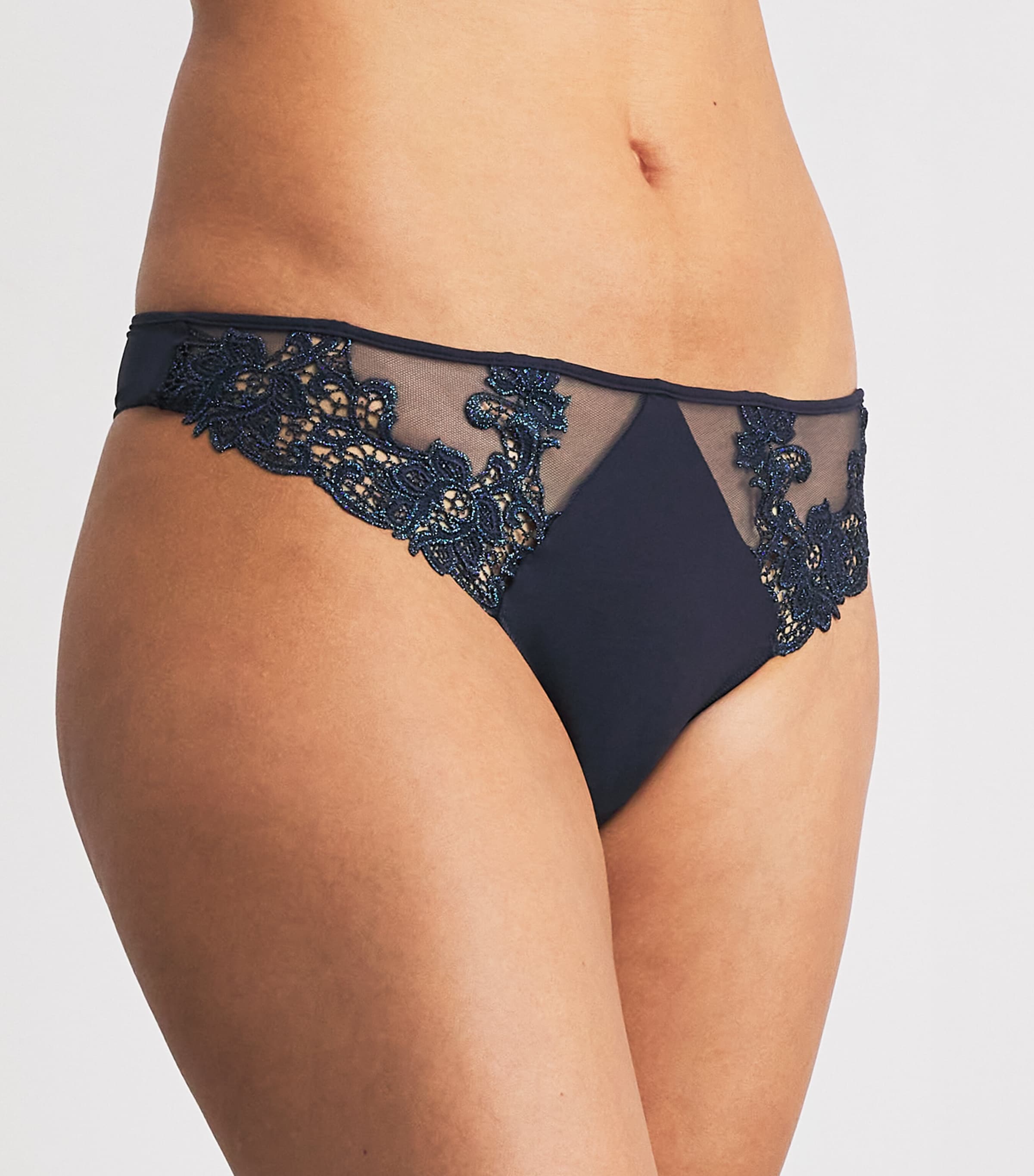 Lace Saga Tanga Thongs 556 SAPPHIRE Image 2