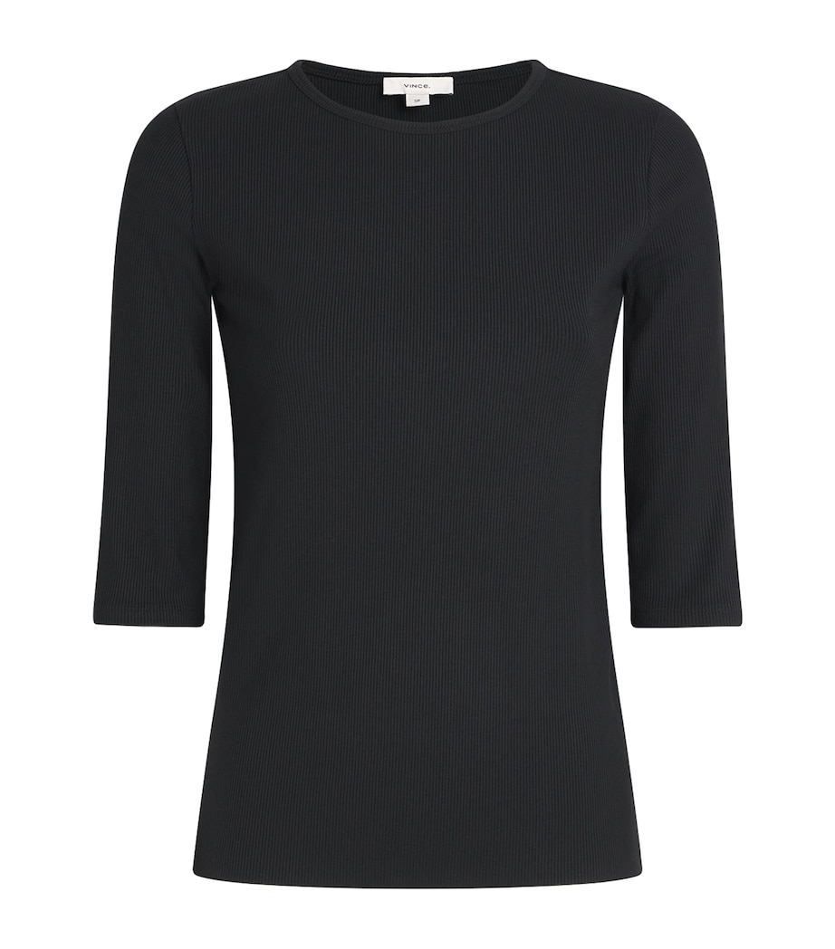 Crew-Neck T-Shirt 001BLK BLACK Image 1