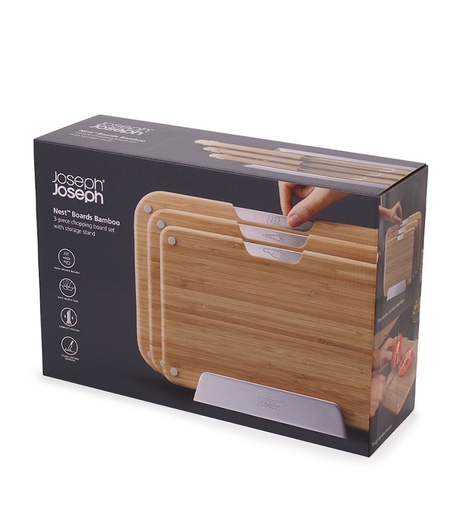 Set of 3 Bamboo Nest Chopping Boards BAMBOO Image 8