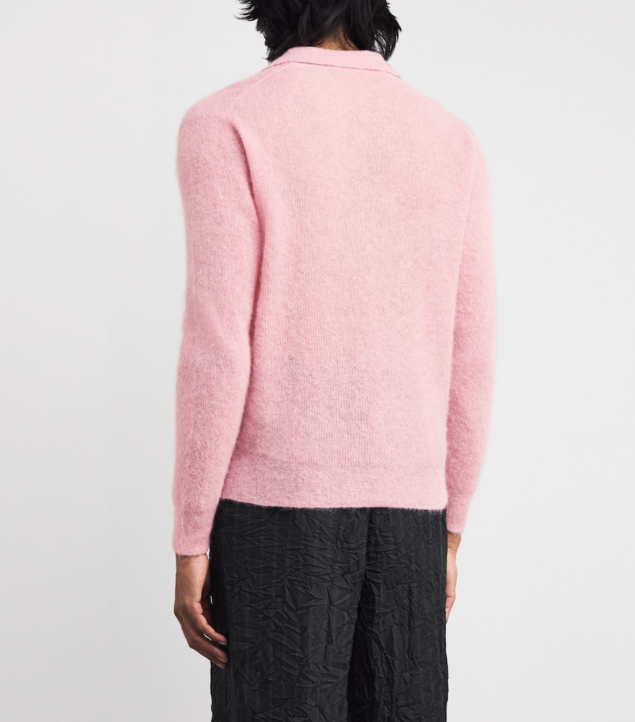 Alpaca-Blend Open Collar Jumper PINK Image 4