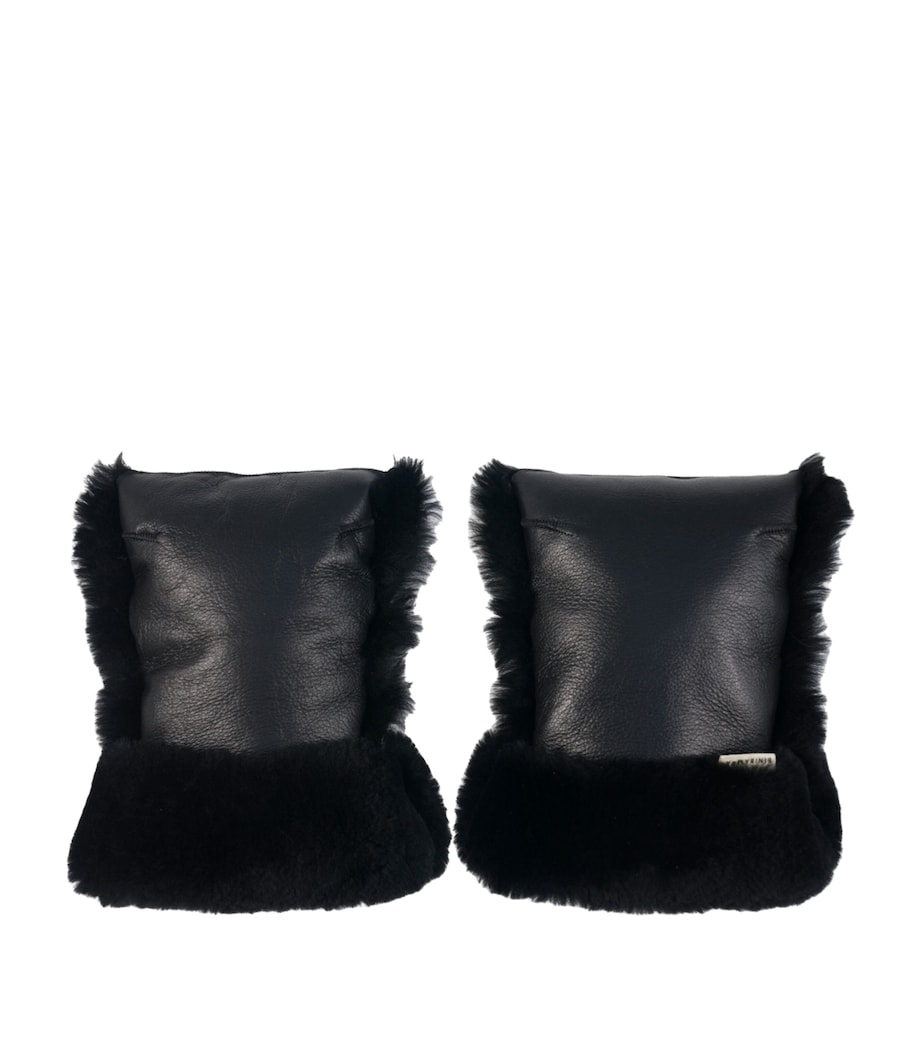 Binibamba Sheepskin Buggy Mittens Noir Image 1