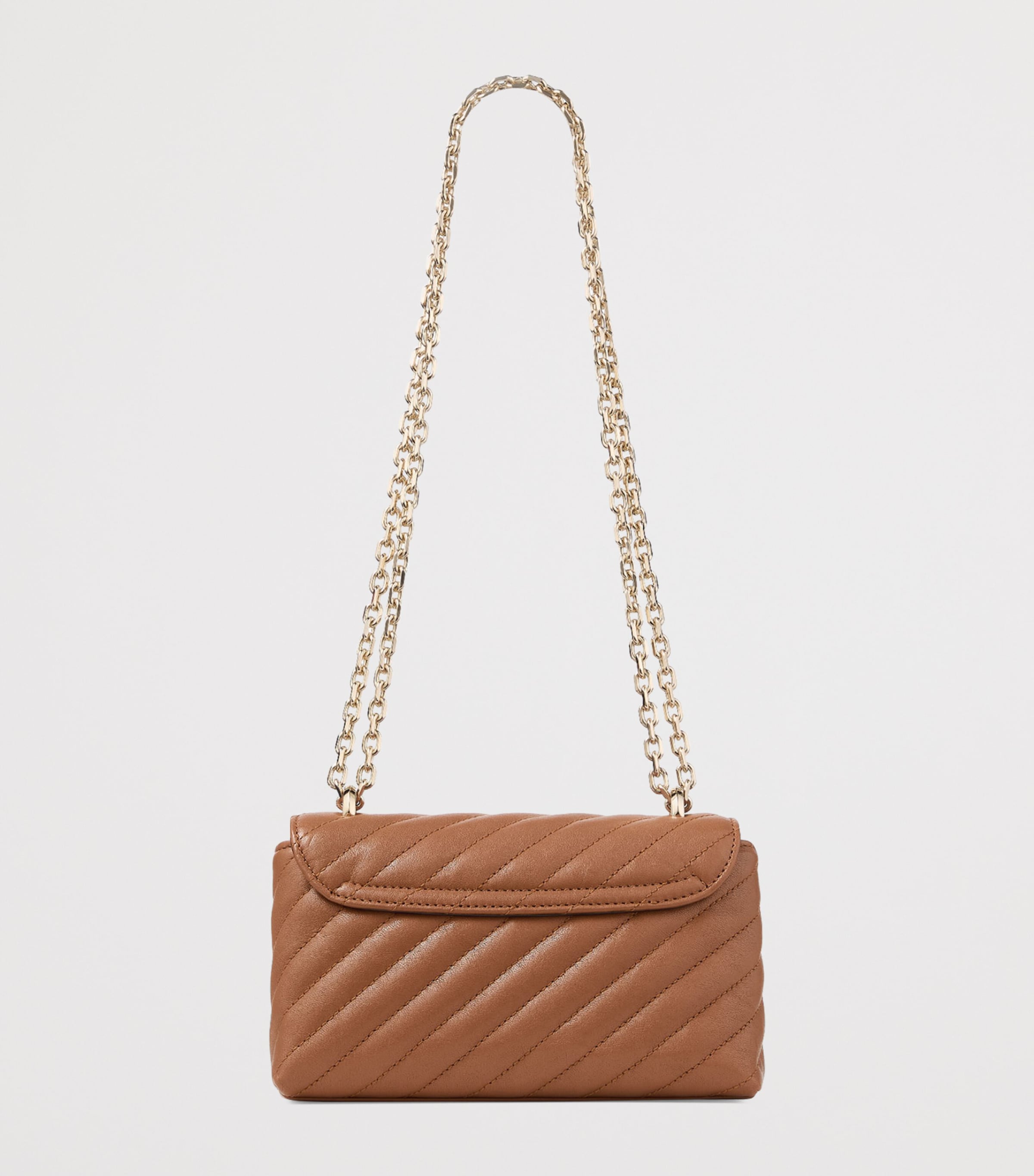 Jimmy Choo Curve Small Biker Leather Quilted Cross-Body Bag Tan/shiny Gold Image 3