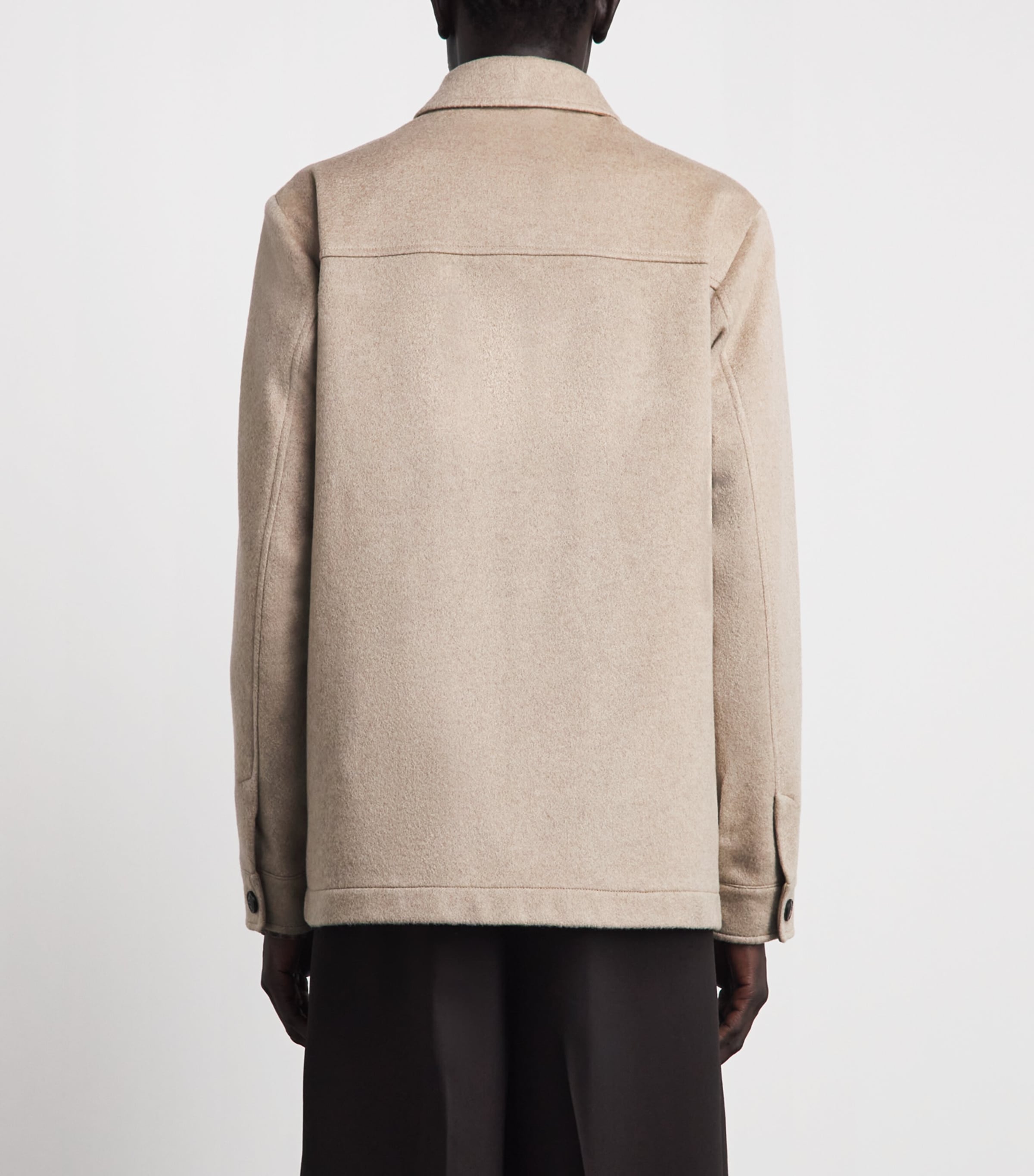 Pal Zileri Mens Cashmere Blouson Jacket Light Brown Image 5