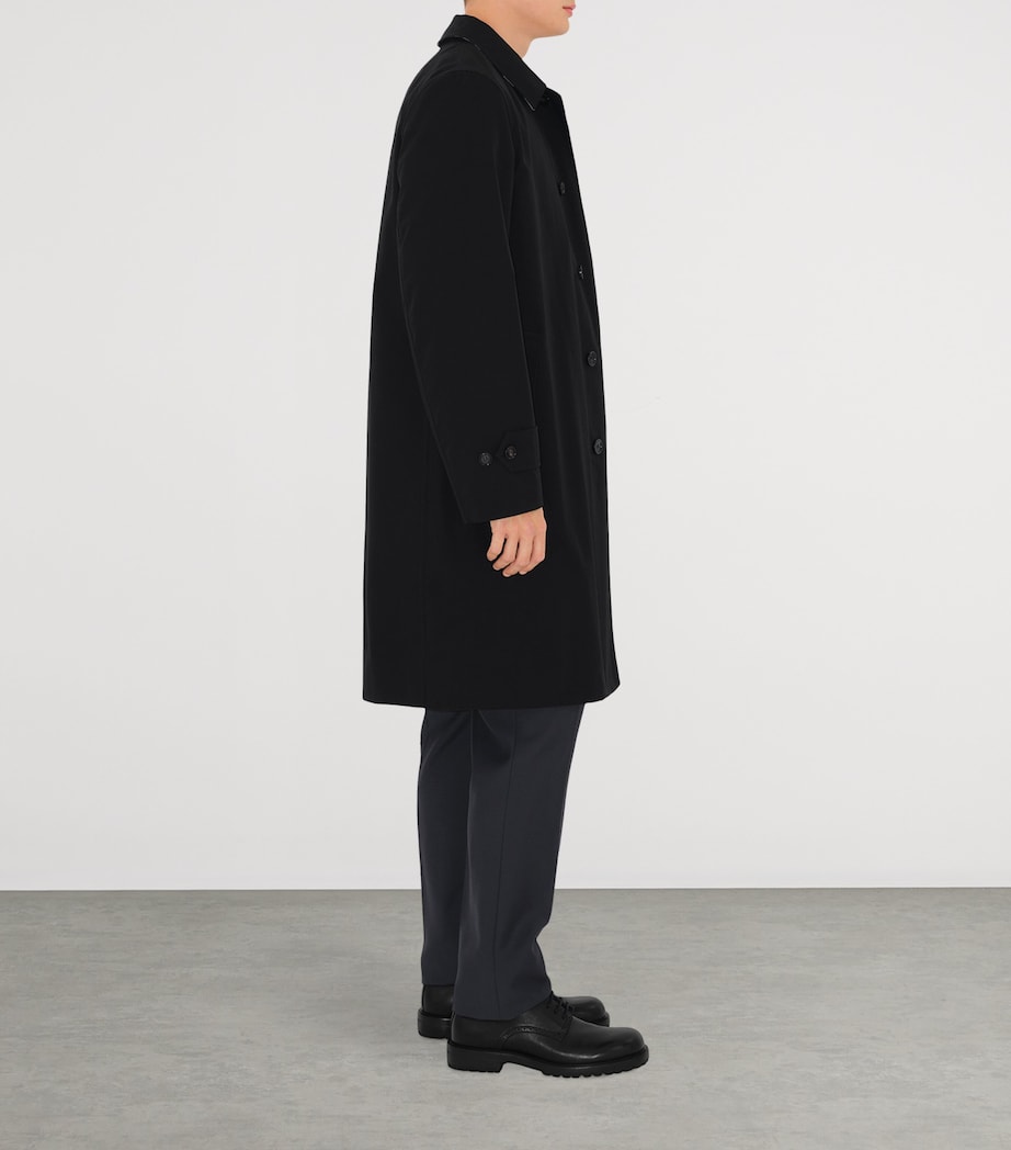 Cotton Gabardine Car Coat BLACK Image 3