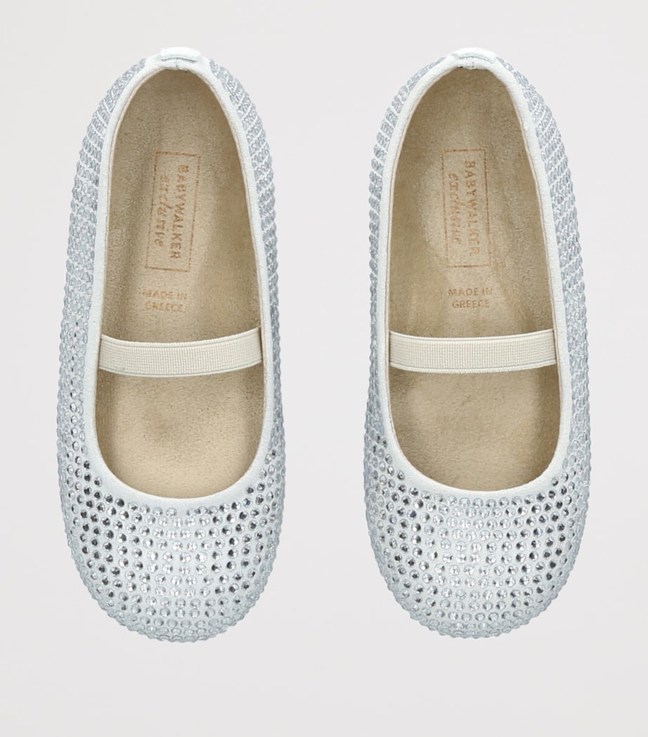 BabyWalker Leather Embellished Mary Janes White Image 4