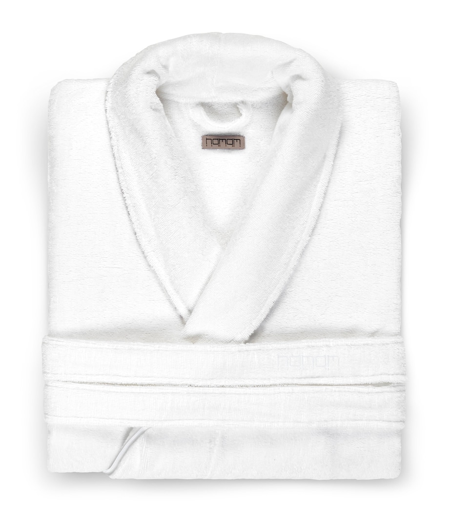 Cotton Pera Bathrobe WHITE/WHITE Image 1