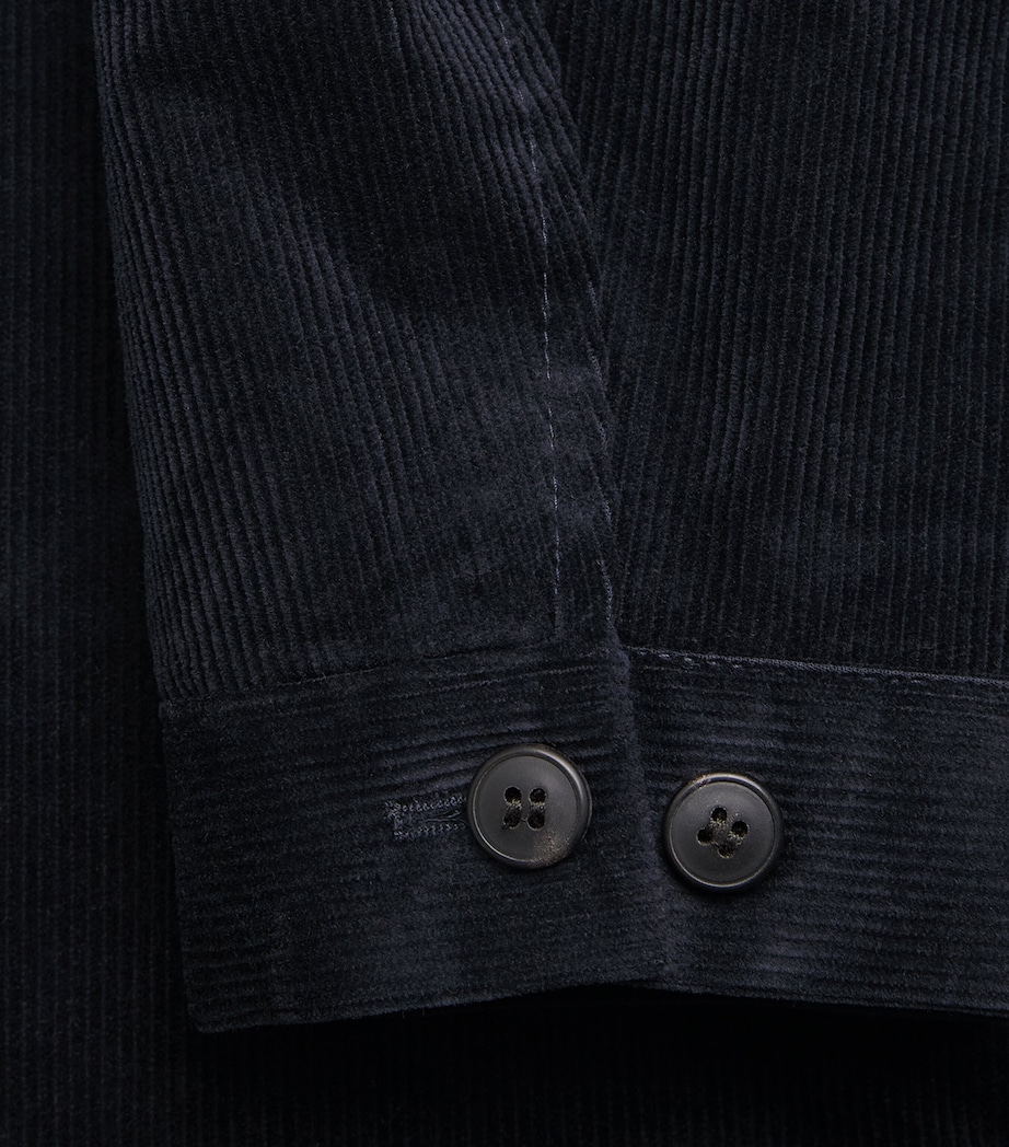 Sunspel Mens Corduroy Harrington Jacket Navy Image 6