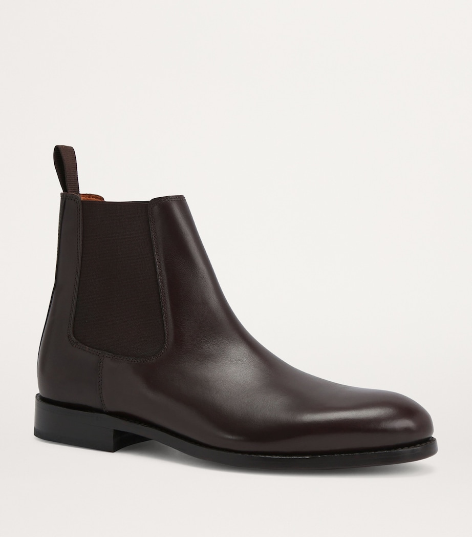 Leather Sloane Chelsea Boots DARK BROWN Image 3