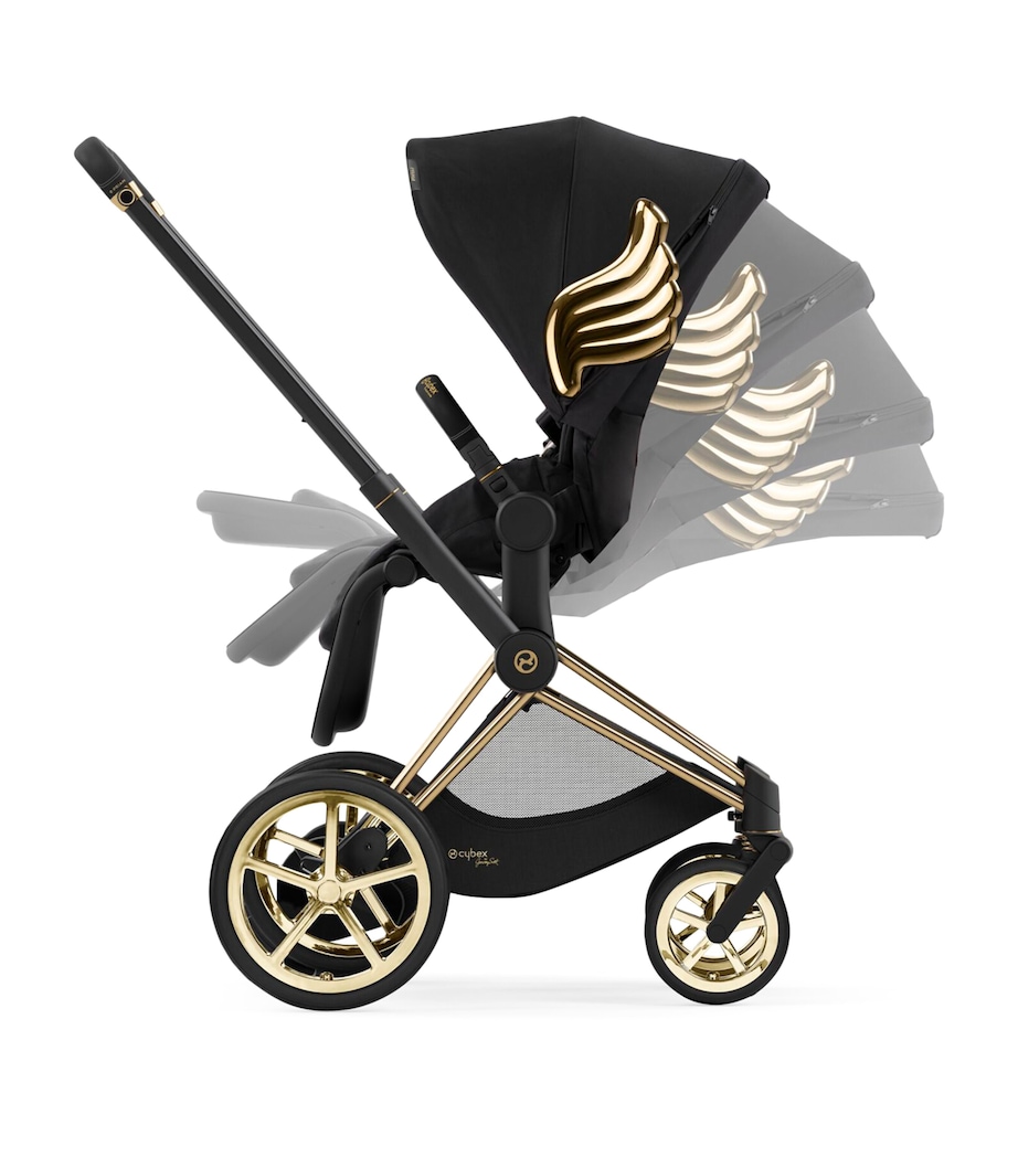 e-Priam Winged Stroller and Seat BLACK Image 2