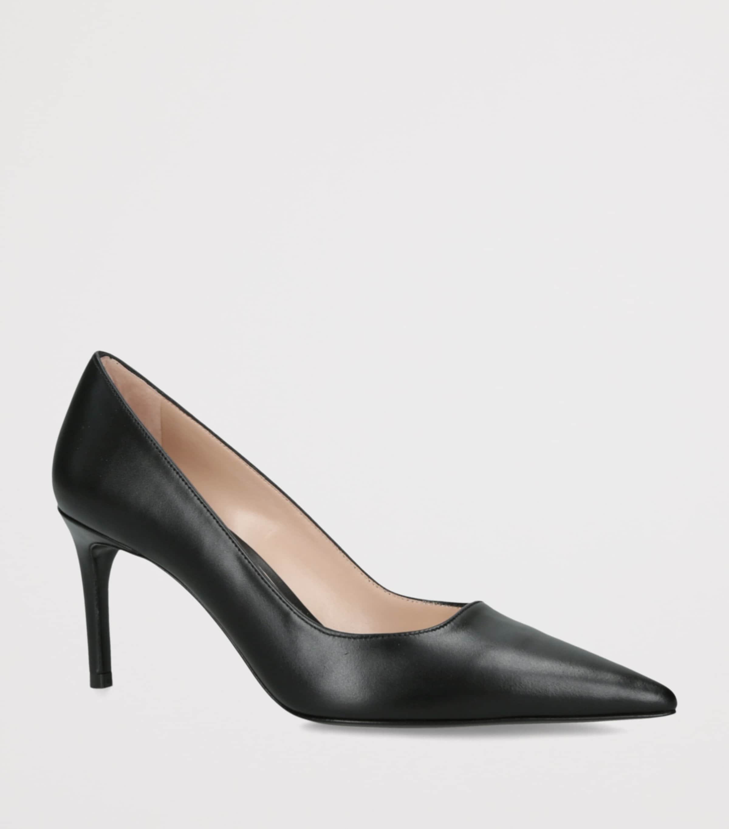 Stuart Weitzman Leather Stuart Power Pumps 75 Black Image 2