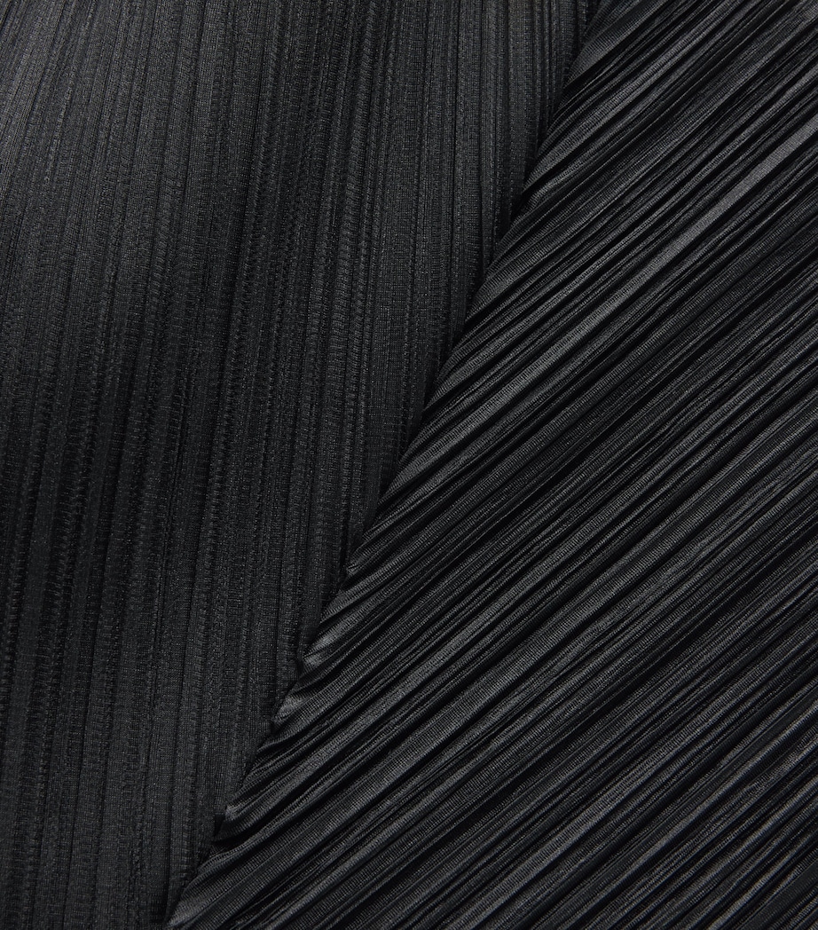 Pleats Please Issey Miyake Womens Skyline Wide-Leg Trousers Black Image 6