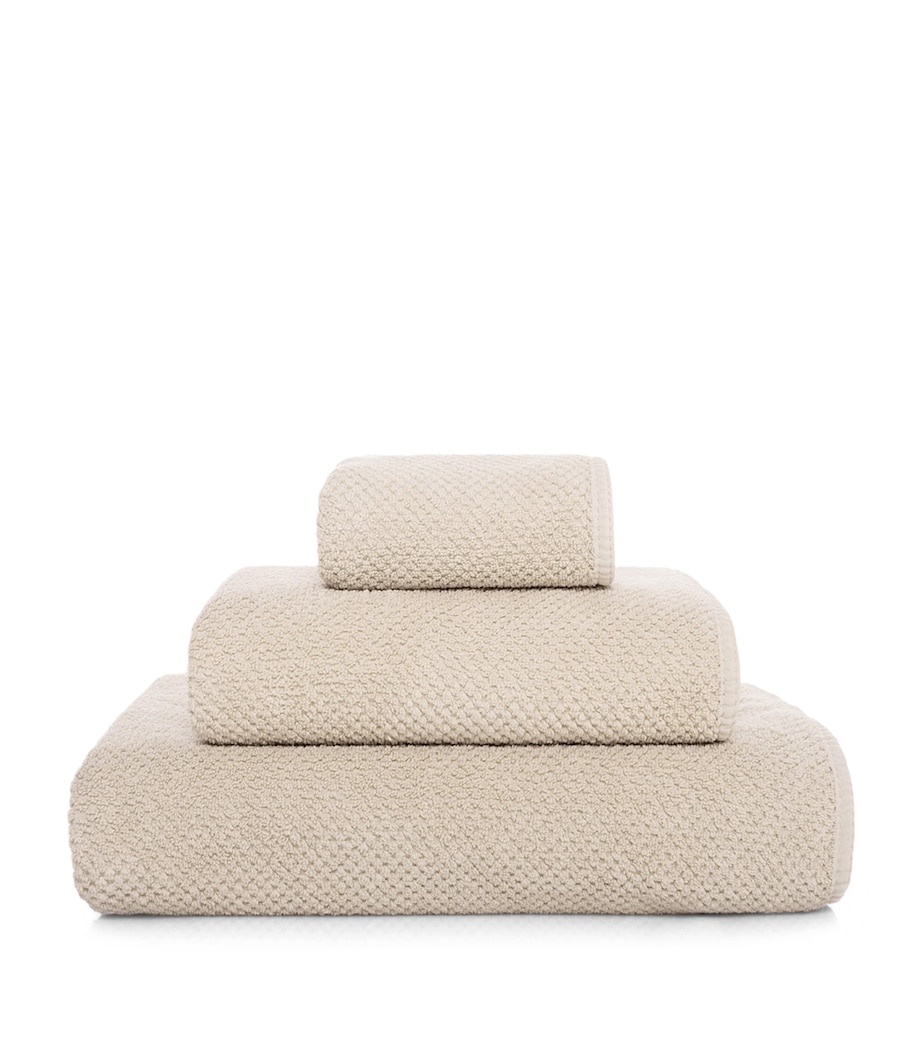 GRACCIOZA Bee Waffle Bath Sheet (100cm x 150cm) Fog Image 1