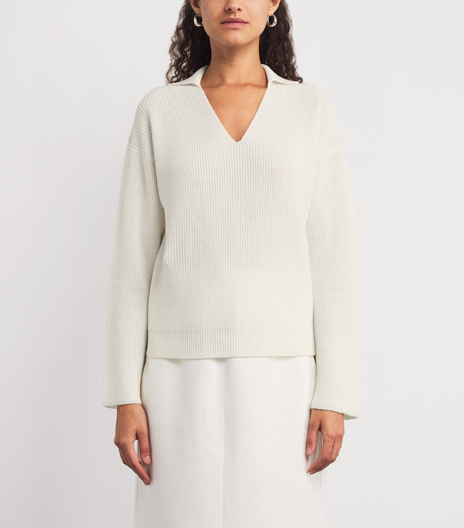 Virgin Wool Acceso Sweater 001 WHITE Image 3