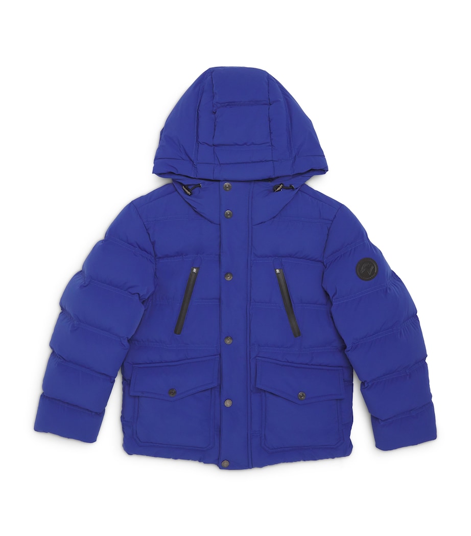 Stefano Ricci Kids Logo-Appliqué Puffer Jacket (8-16 Years) Blue Image 1