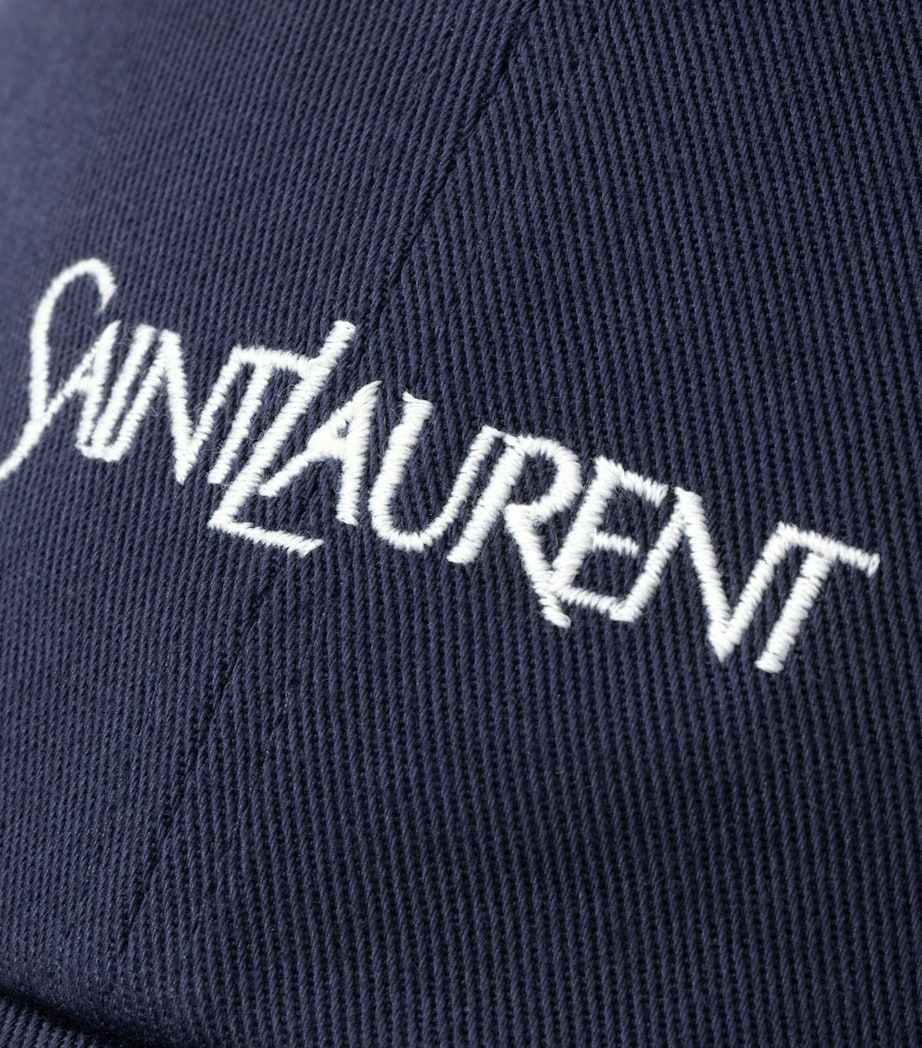 Saint Laurent Cotton Logo Baseball Cap Image 4