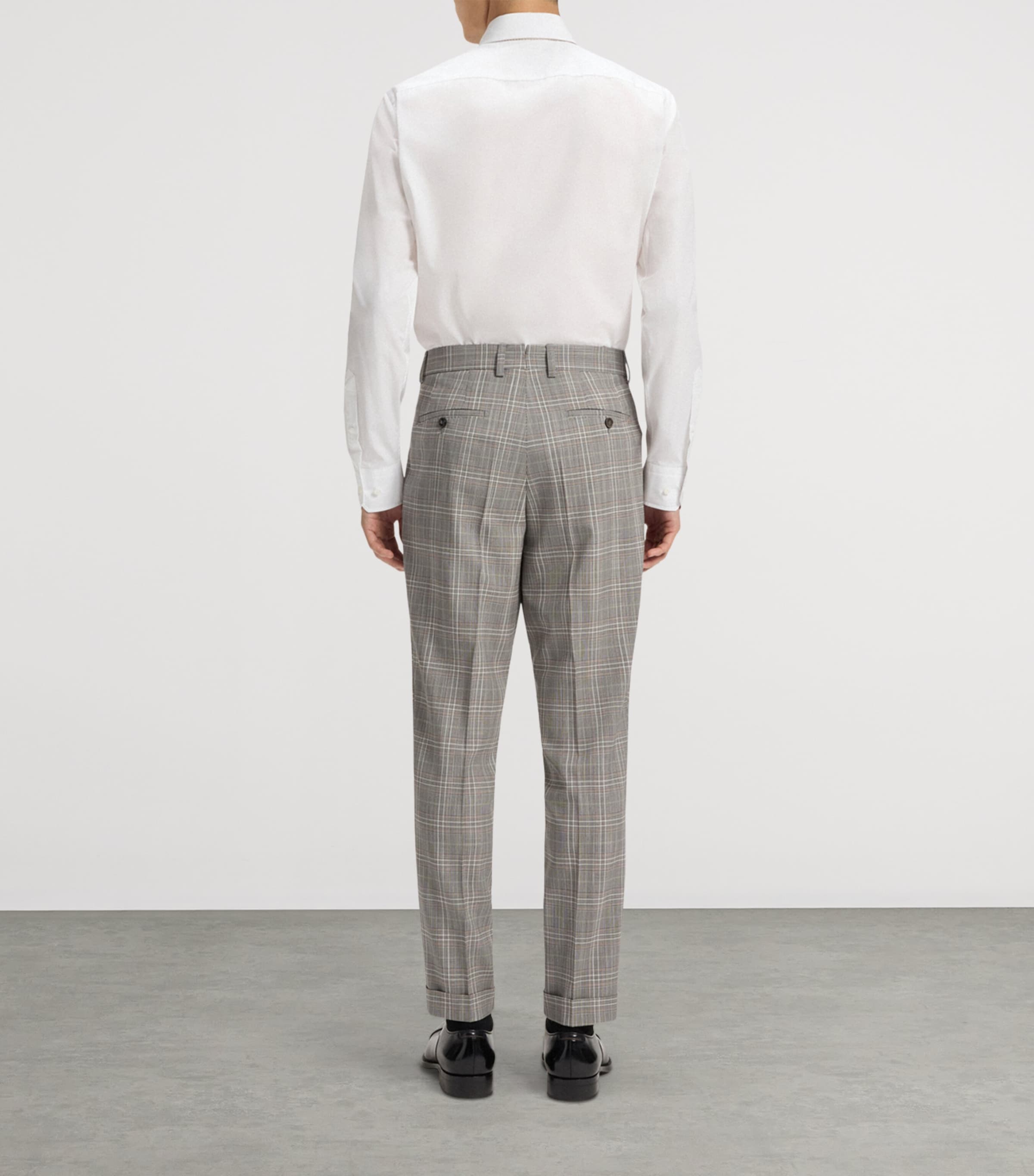 Virgin Wool-Silk Tapered Trousers 215 Image 4