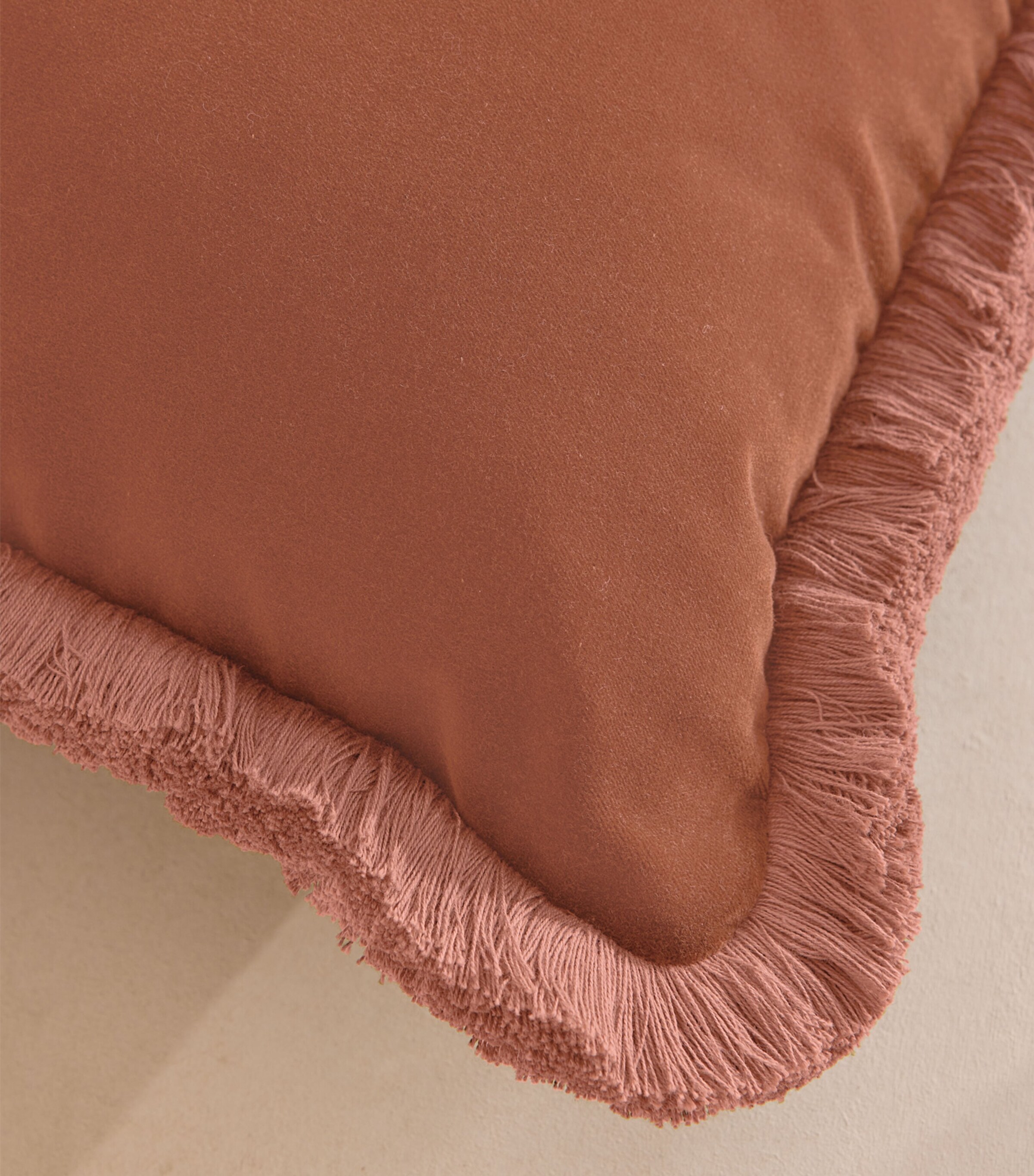 Velvet Margeaux Cushion (50cm x 50cm) ANTIQUE ROSE Image 4