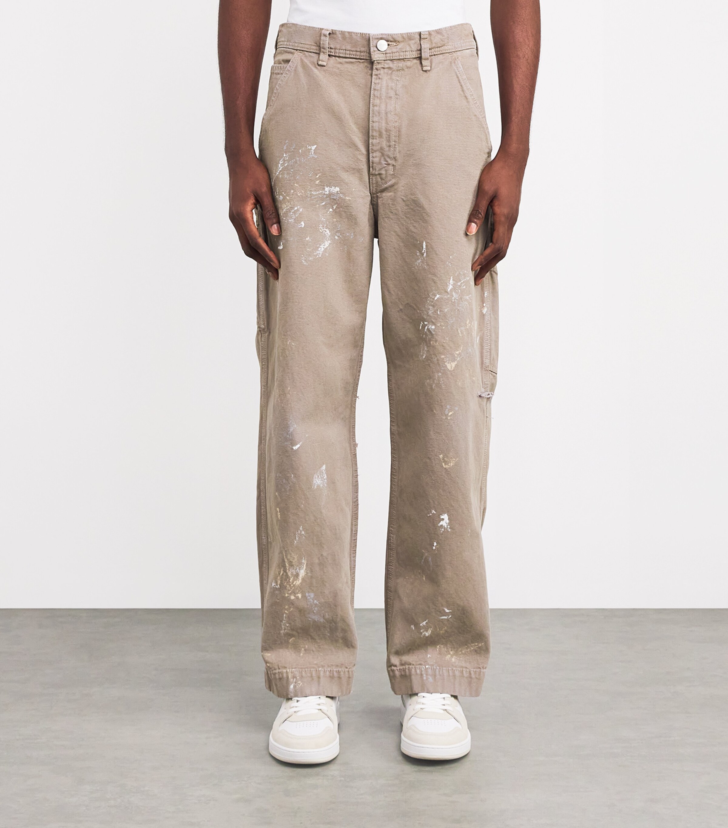 Enfants Riches Déprimés Mens Paint Carpenter Trousers Grey / Ivory Paint Image 3