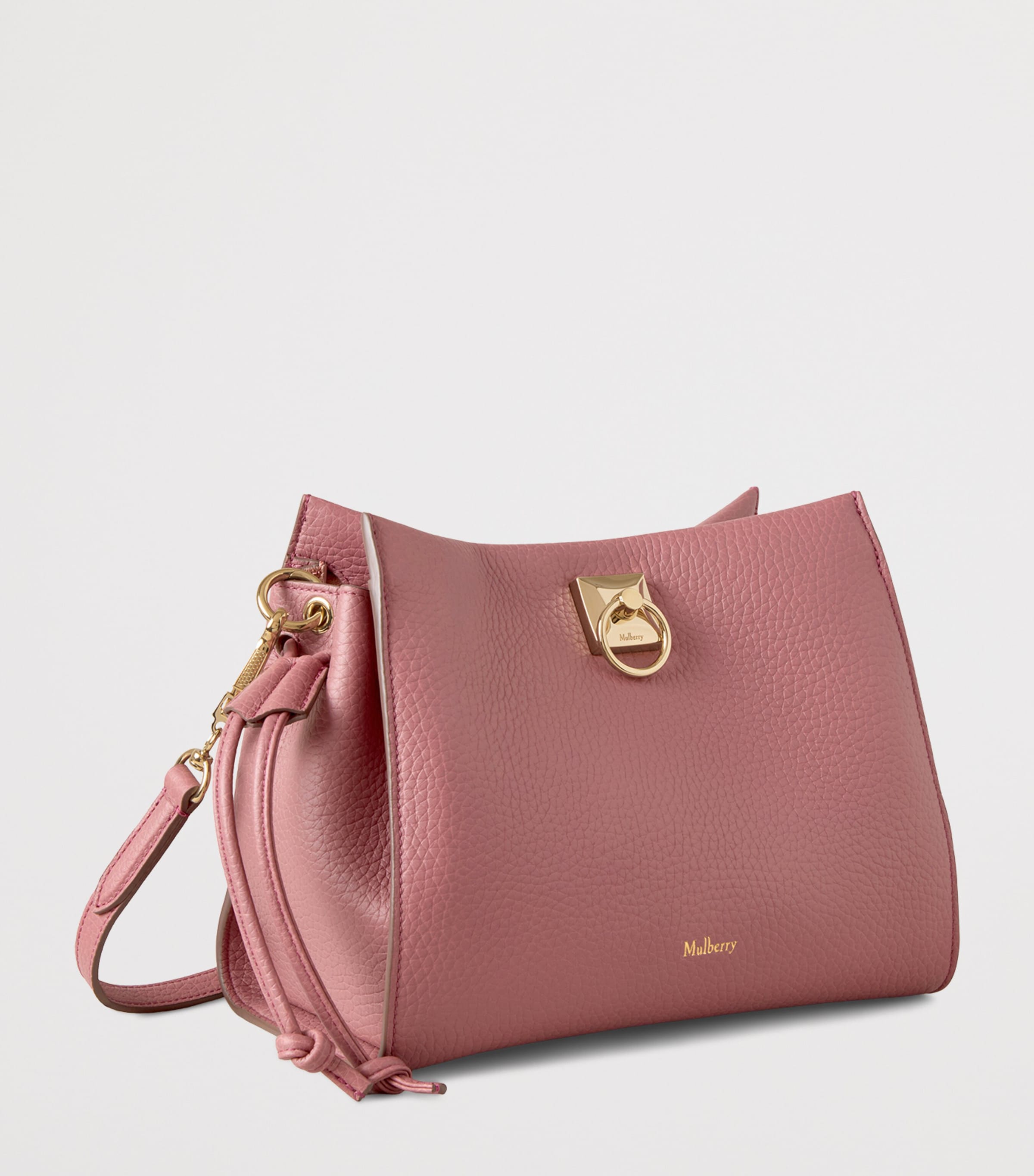 Mulberry Small Leather Iris Shoulder Bag Pink Scrumpy Image 3