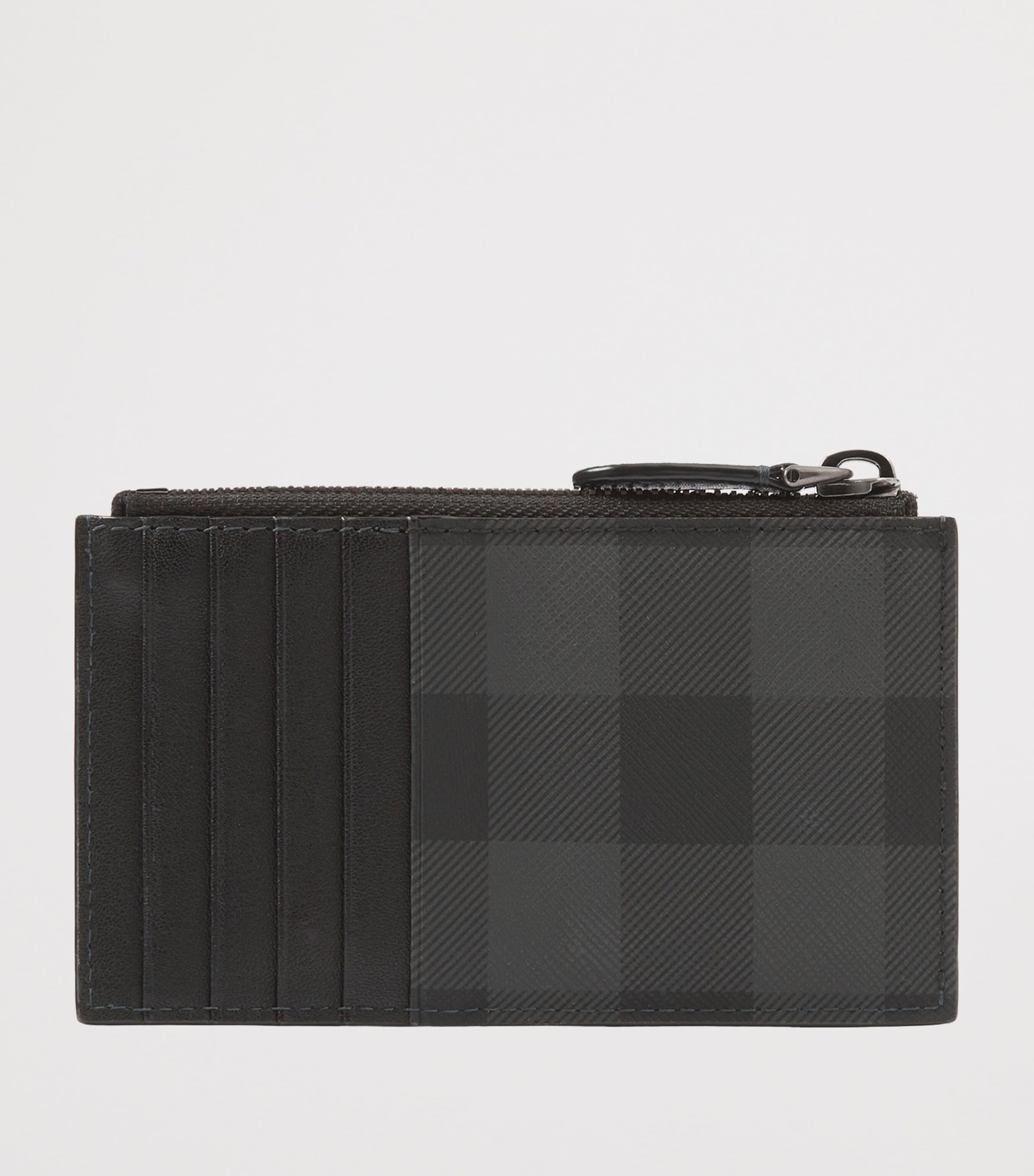 Check Zipped Card Holder CHARCOAL Image 2