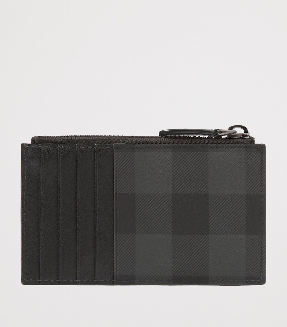 Check Zipped Card Holder CHARCOAL Image 2