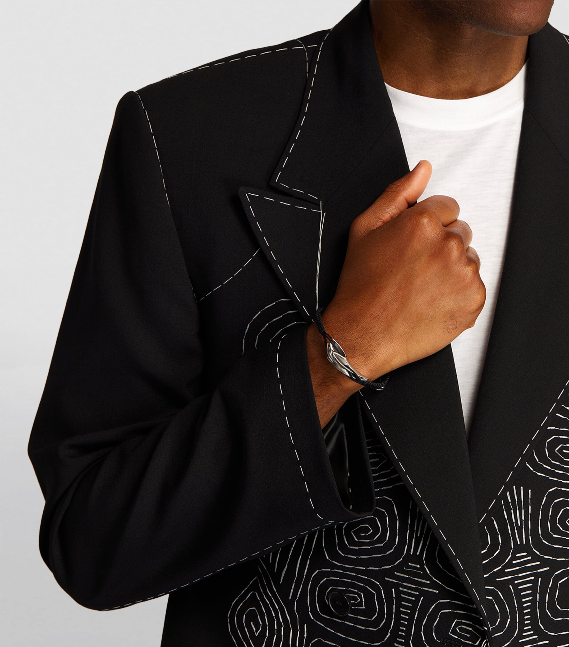 x Zaha Hadid Tyne Macramé Bracelet SILVER/ BLACK Image 5