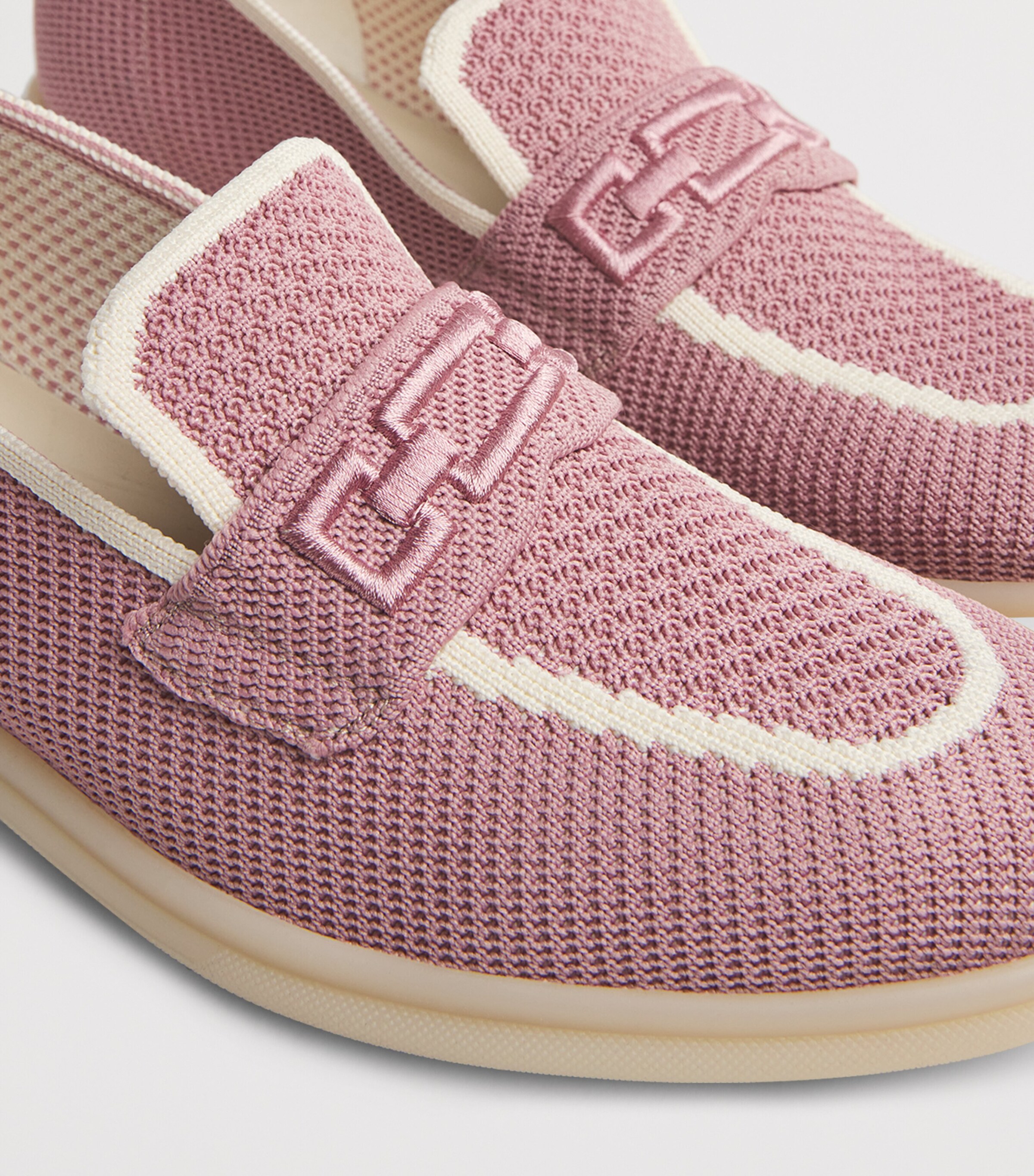 Eleventy Knit Moccasins Antico, Panna Image 7