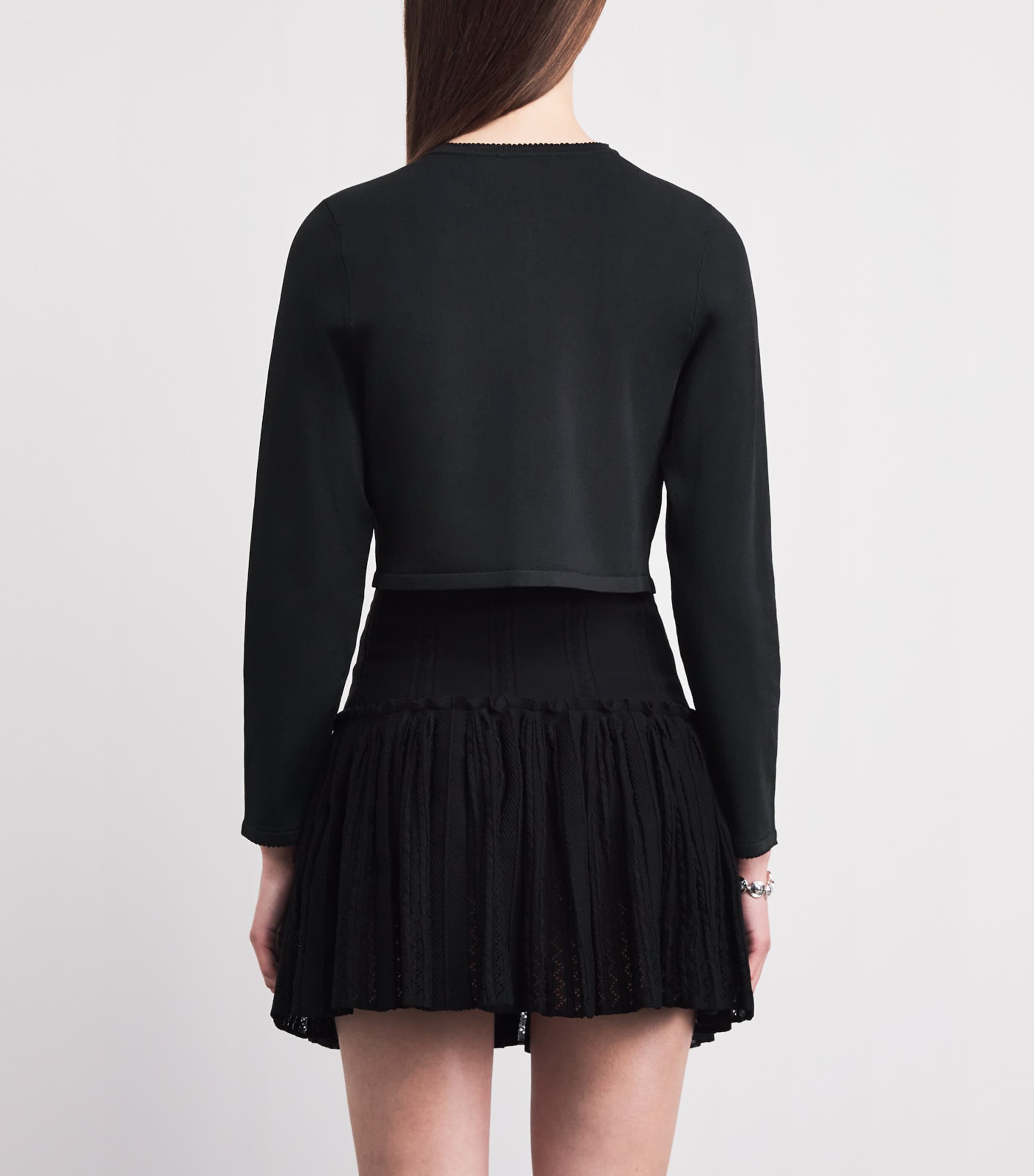 Sandro Paris Womens Cropped Cardigan Black Image 5