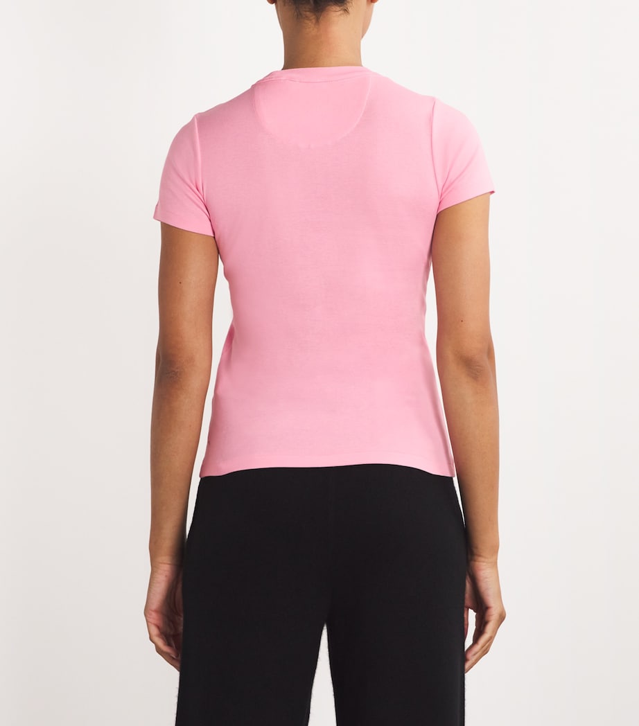 Cotton Polo Pony T-Shirt COURSE PINK Image 4
