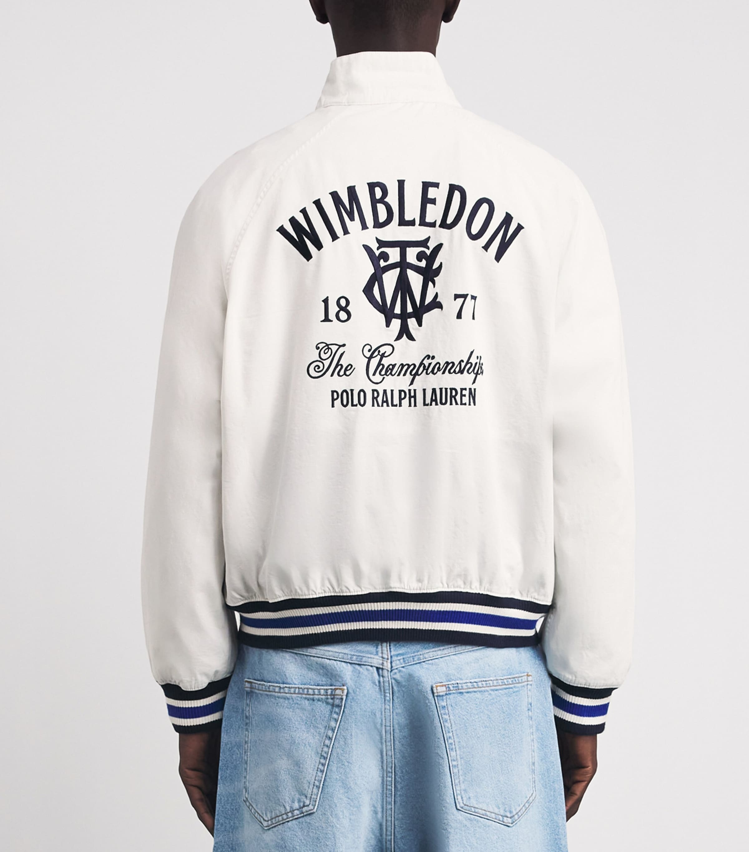RLX Ralph Lauren White x Wimbledon Twill Windbreaker Jacket