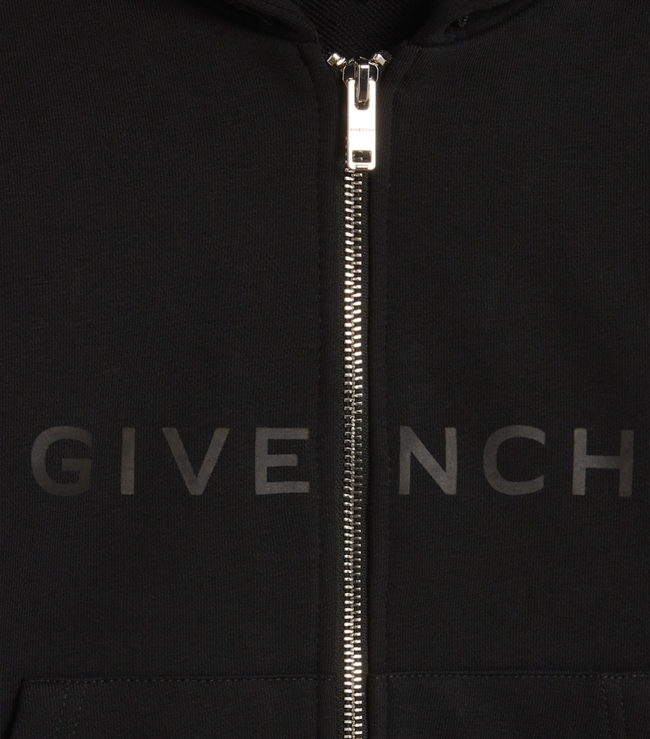 Cotton-Blend Logo Hoodie (4-12+ Years) BLACK Image 2