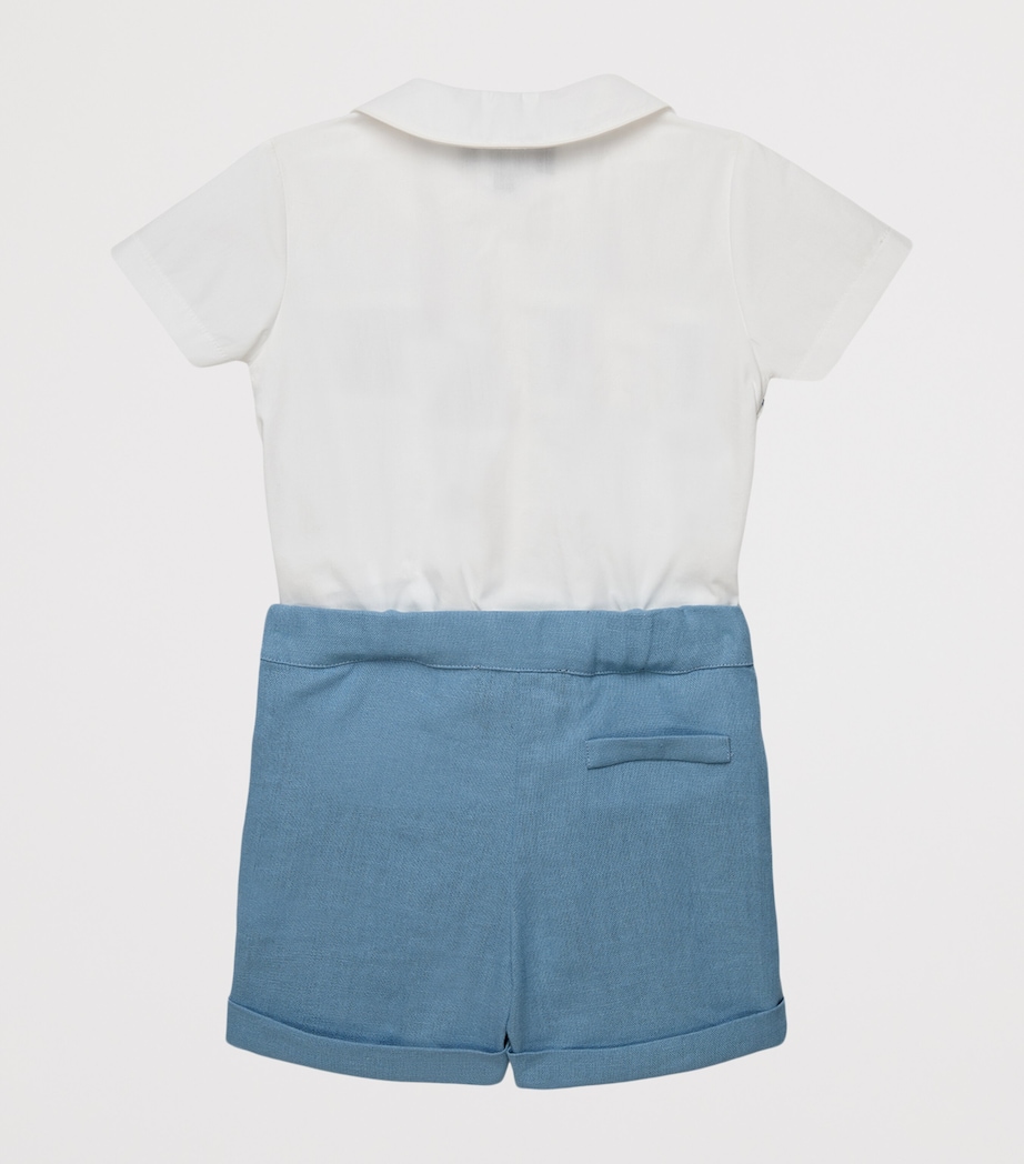 Trotters Smocked Guardsman Rupert Set (24 Months - 7 Years) French Blue/white Image 2